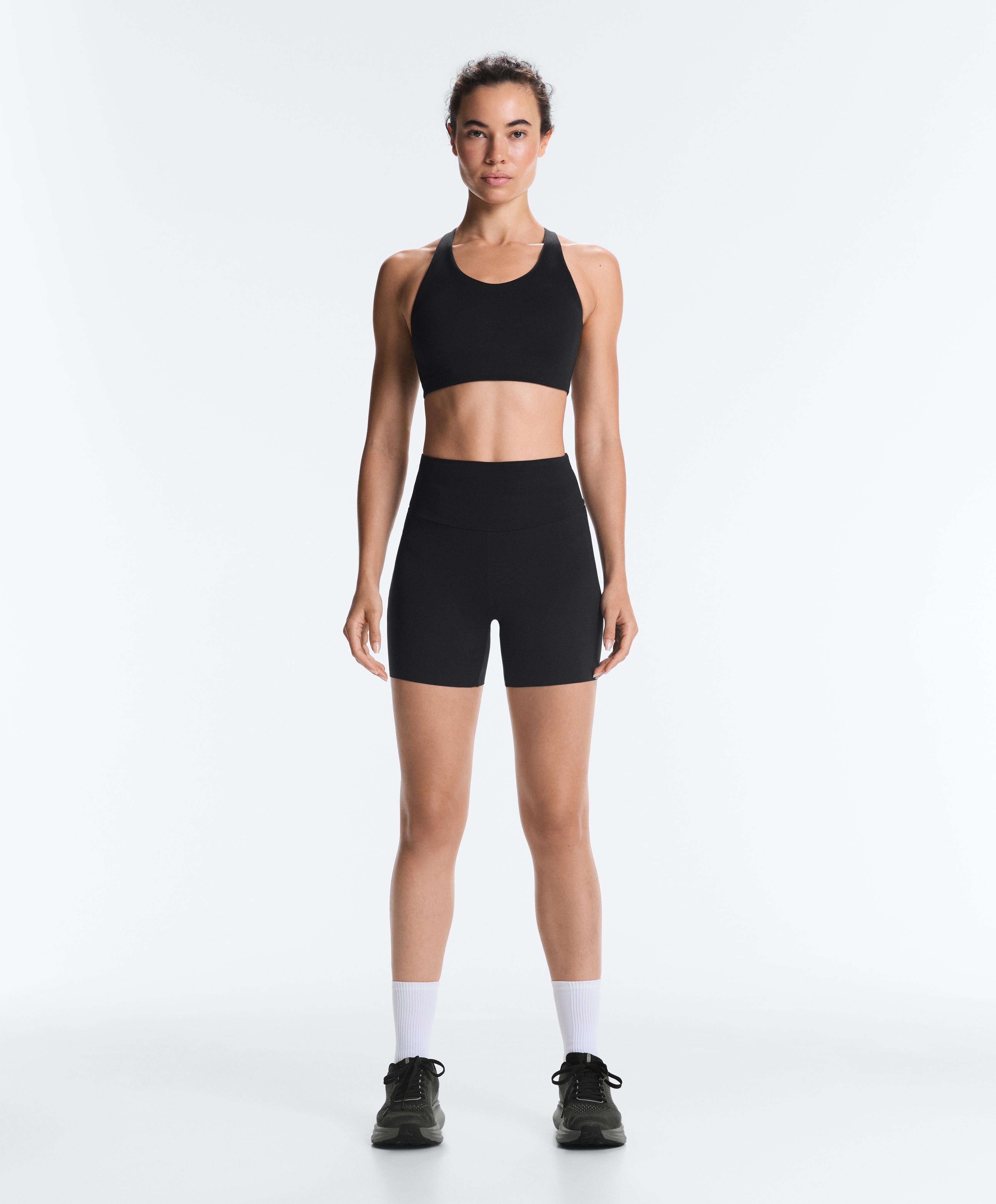 High-rise 15cm running cycle leggings — BLACK