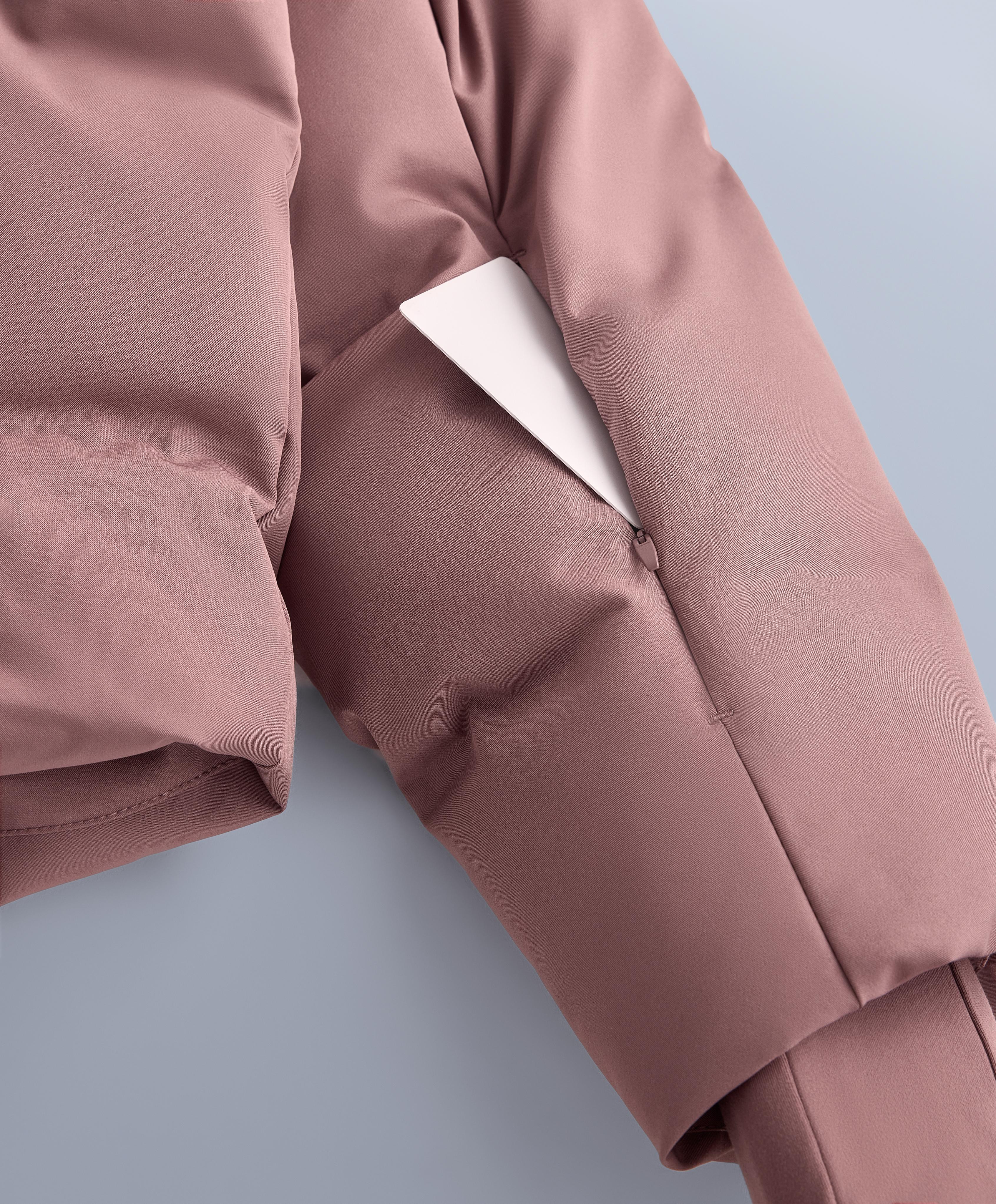 MINARDI PIUME SKI water-resistant 80% down and 20% feather jacket — PINK-MAUVE