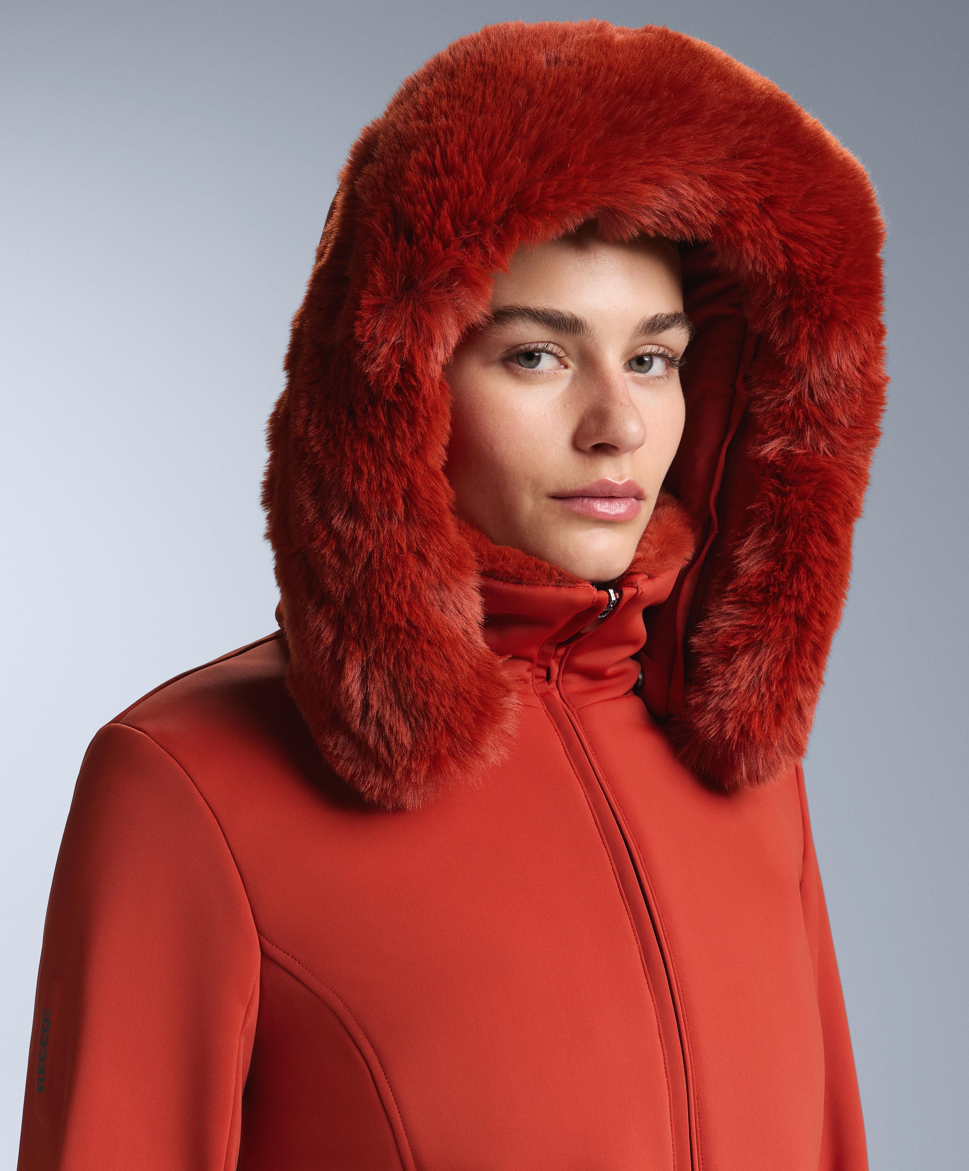 Primaloft® SKI water-resistant super-slim fit jacket — BRIGHT BURNT ORANGE 