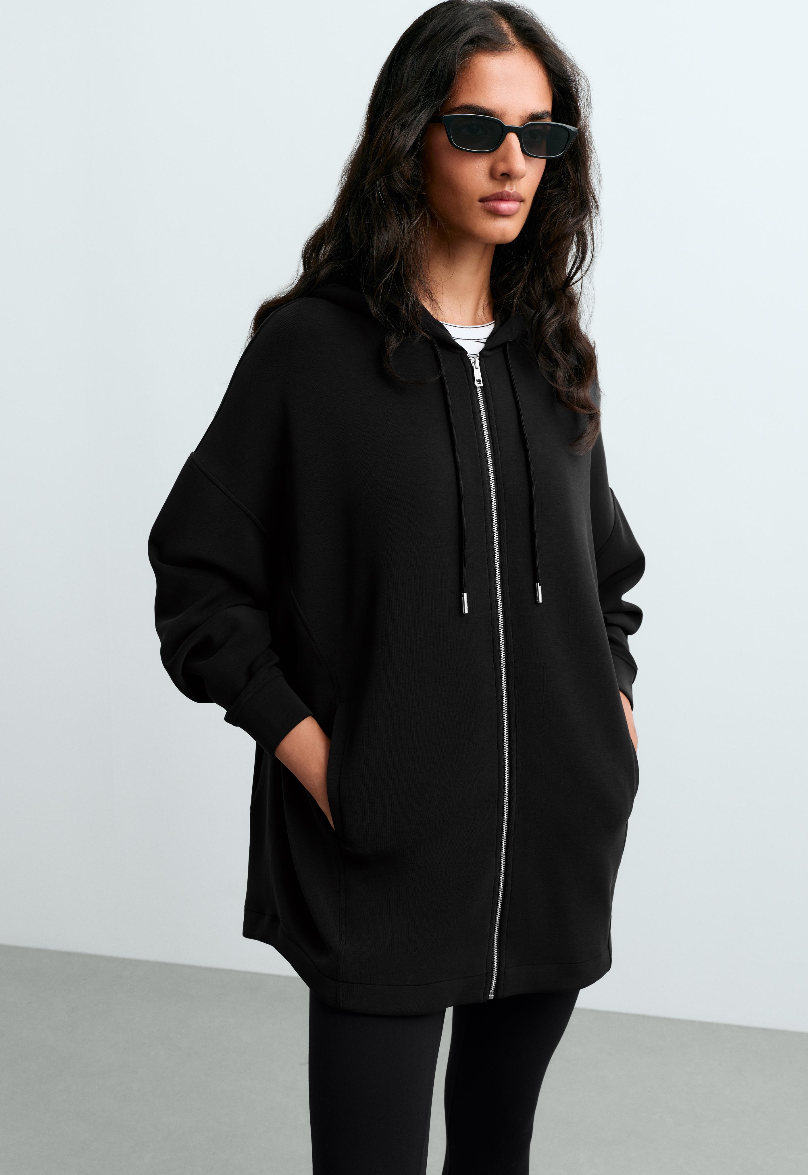 Long soft touch jacket with modal