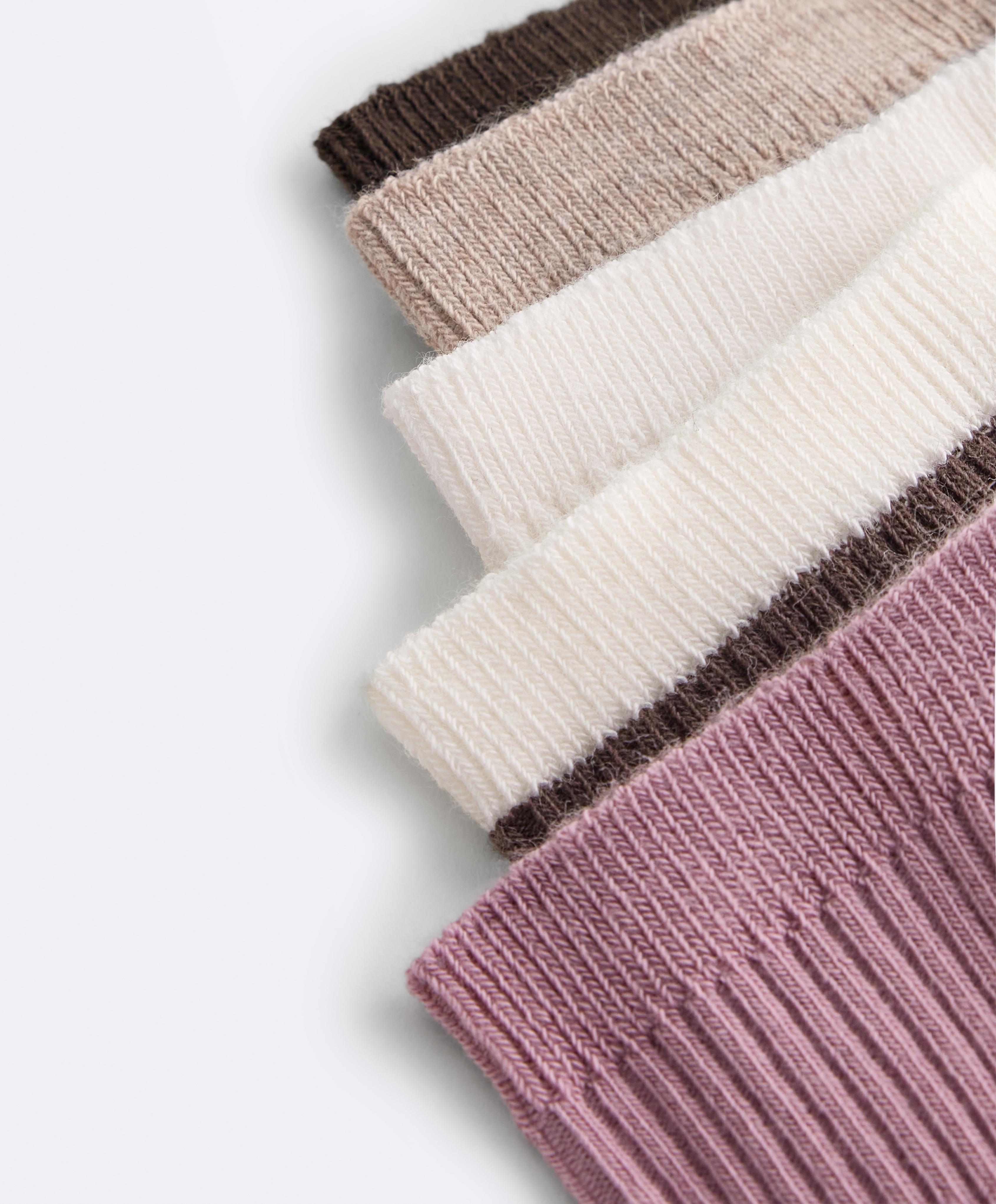 5 pairs of cotton blend classic socks — VINTAGE PINK