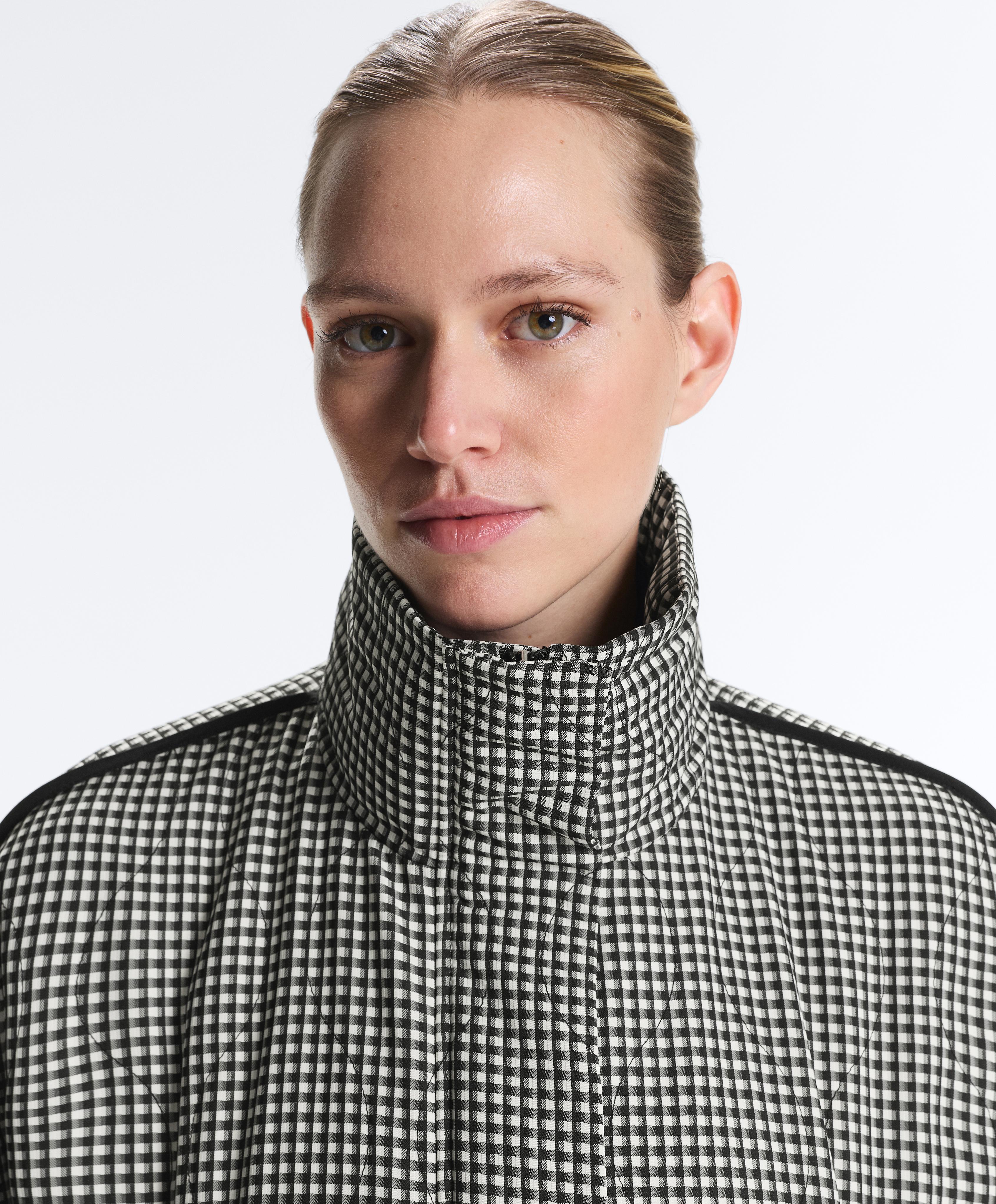 FELLEX® AEROGEL gingham padded jacket — BLACK