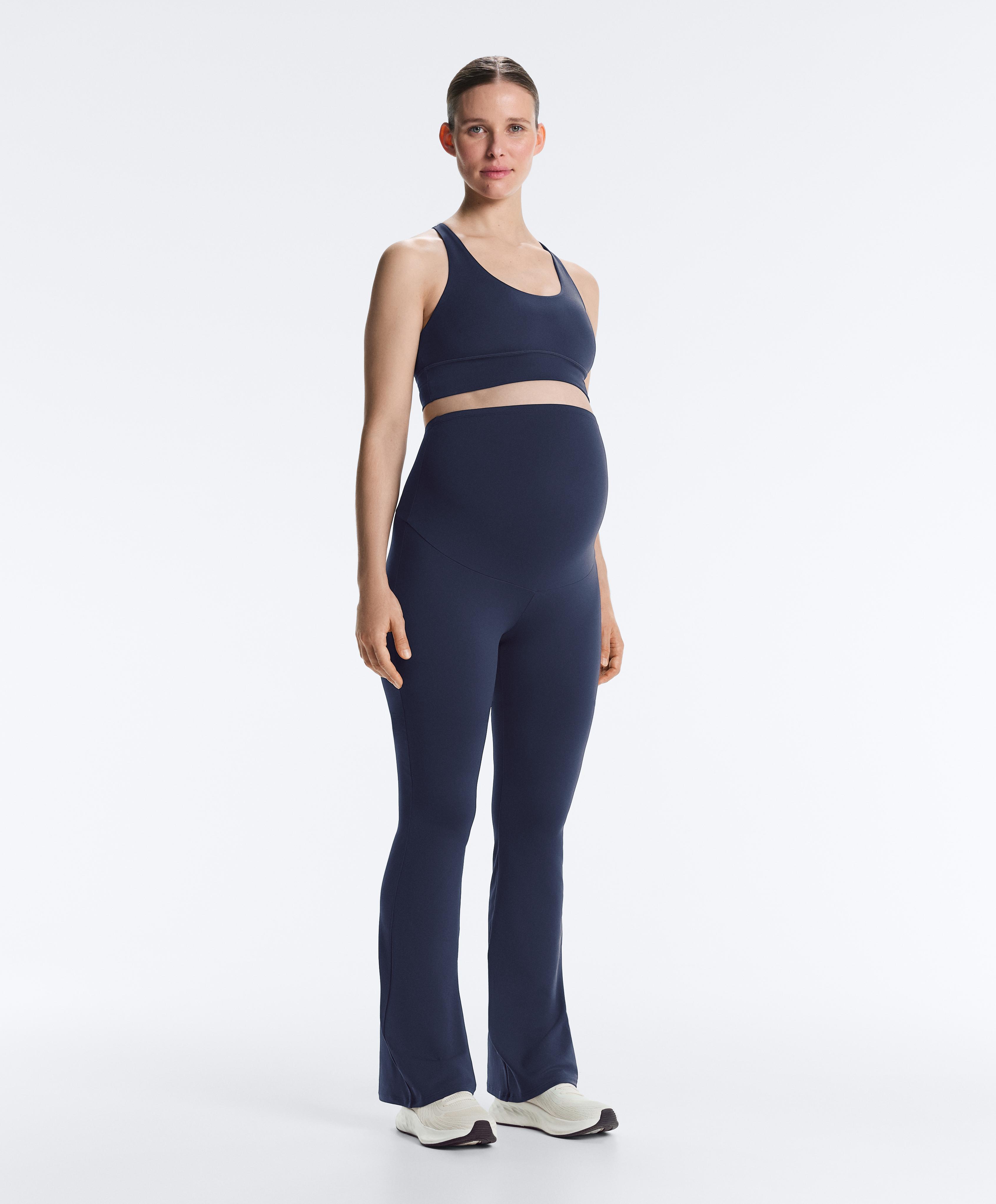 Maternity Comfortlux flare trousers — NAVY BLUE