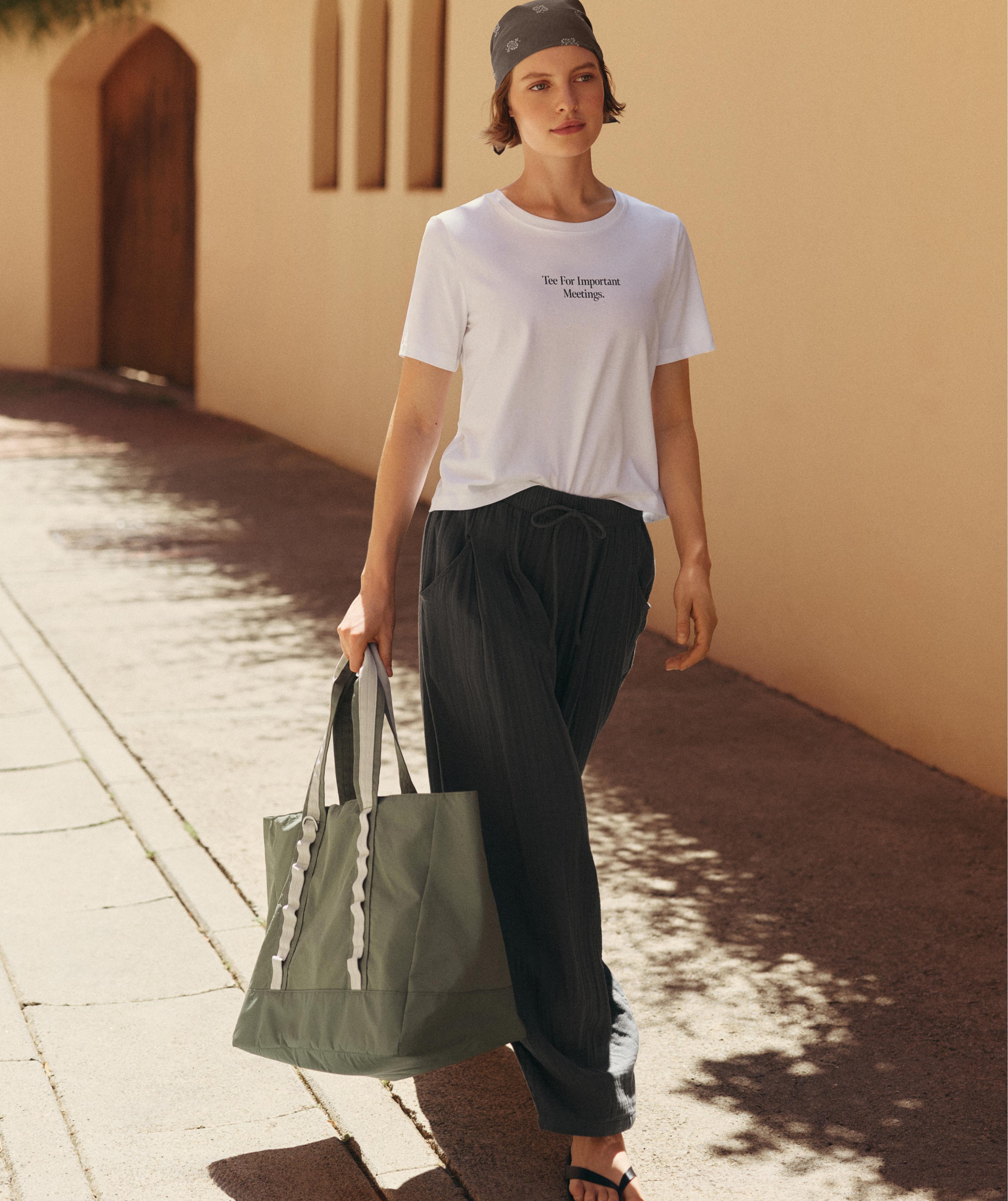 100% cotton gauze balloon trousers — ASPHALT
