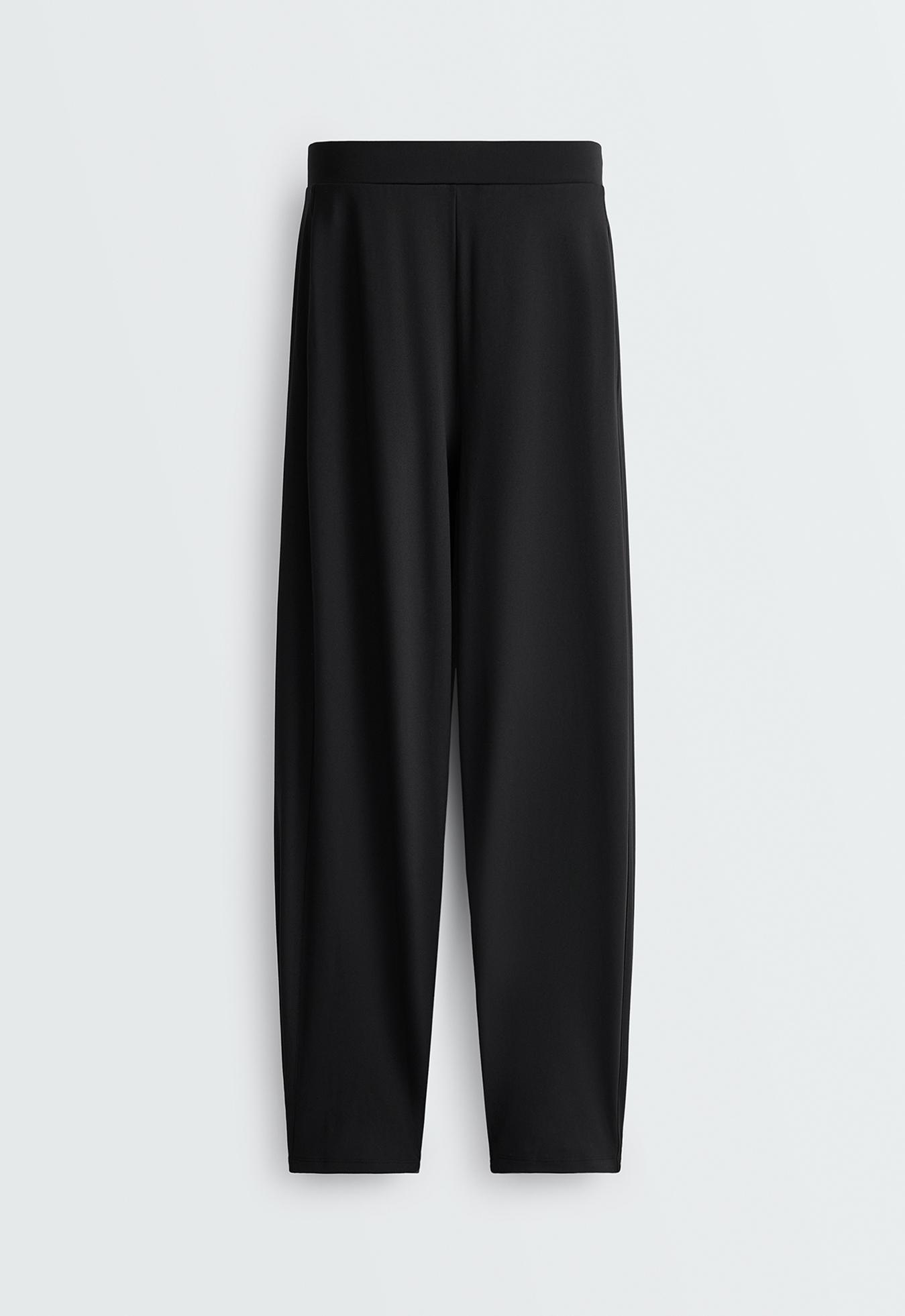 Mid-rise Comfortlux balloon trousers — BLACK