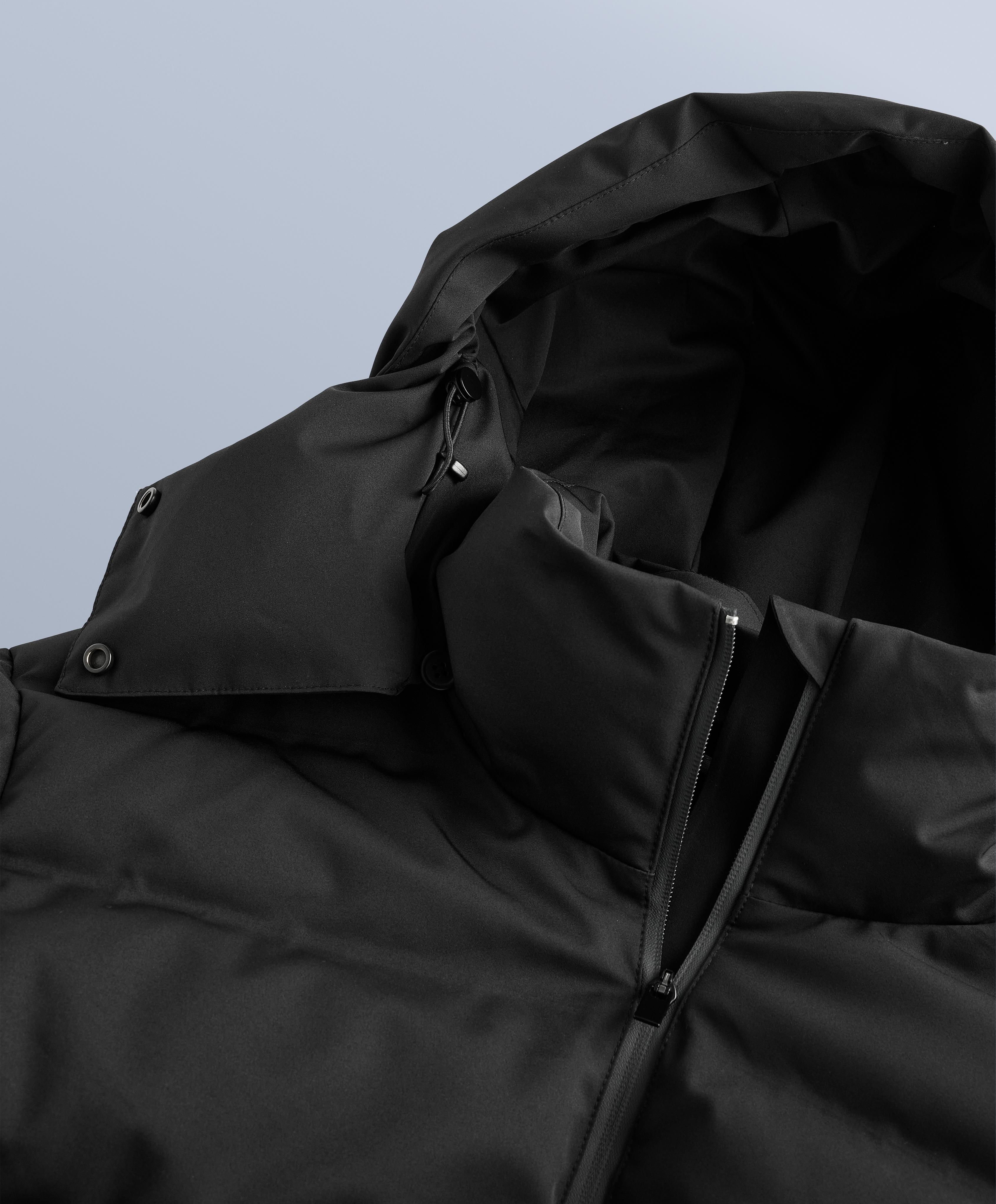 MINARDI PIUME SKI water-resistant 80% down and 20% feather jacket — BLACK