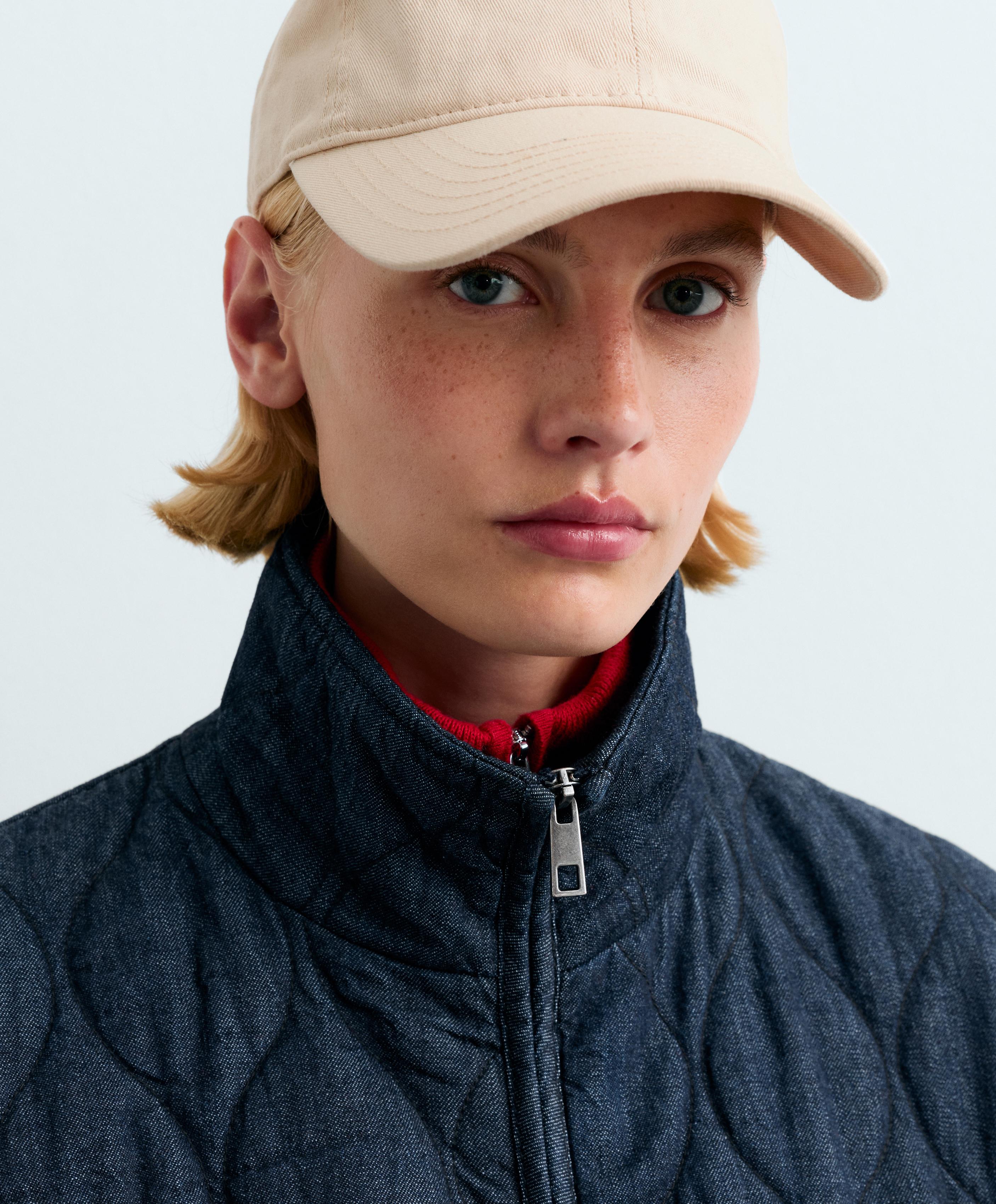 FELLEX® AEROGEL denim-effect boxy padded jacket — MID DENIM