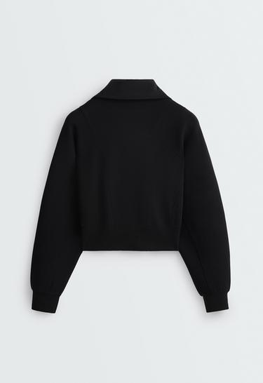 Fitted brushed modal jacket — BLACK 8