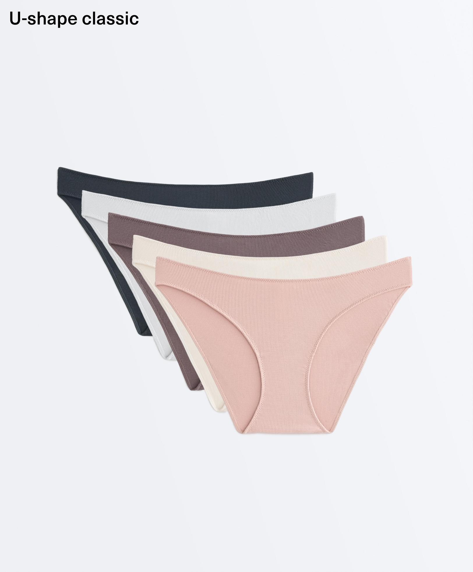 5 rib cotton U-cut classic briefs