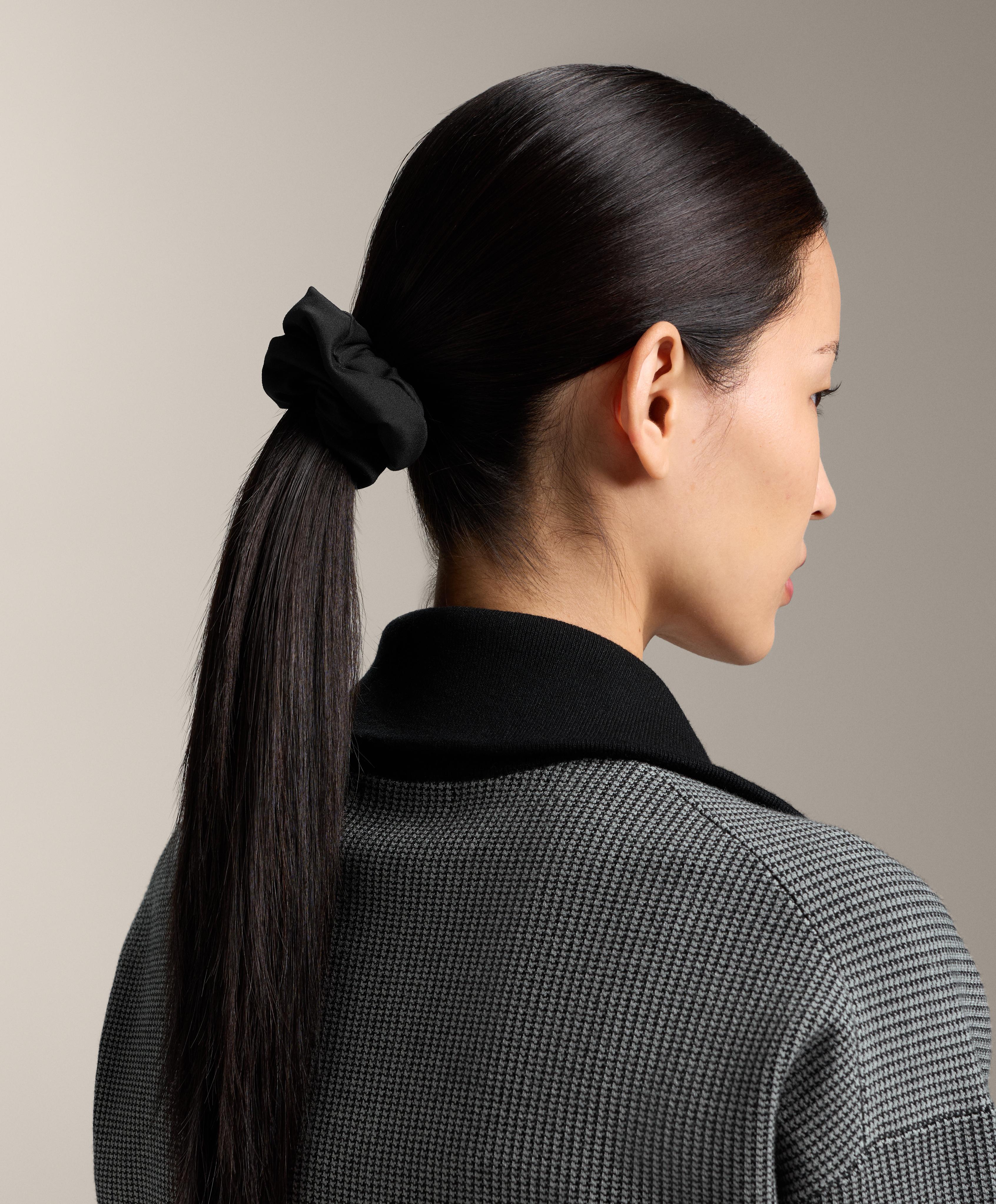 2 large hair scrunchies — BLACK