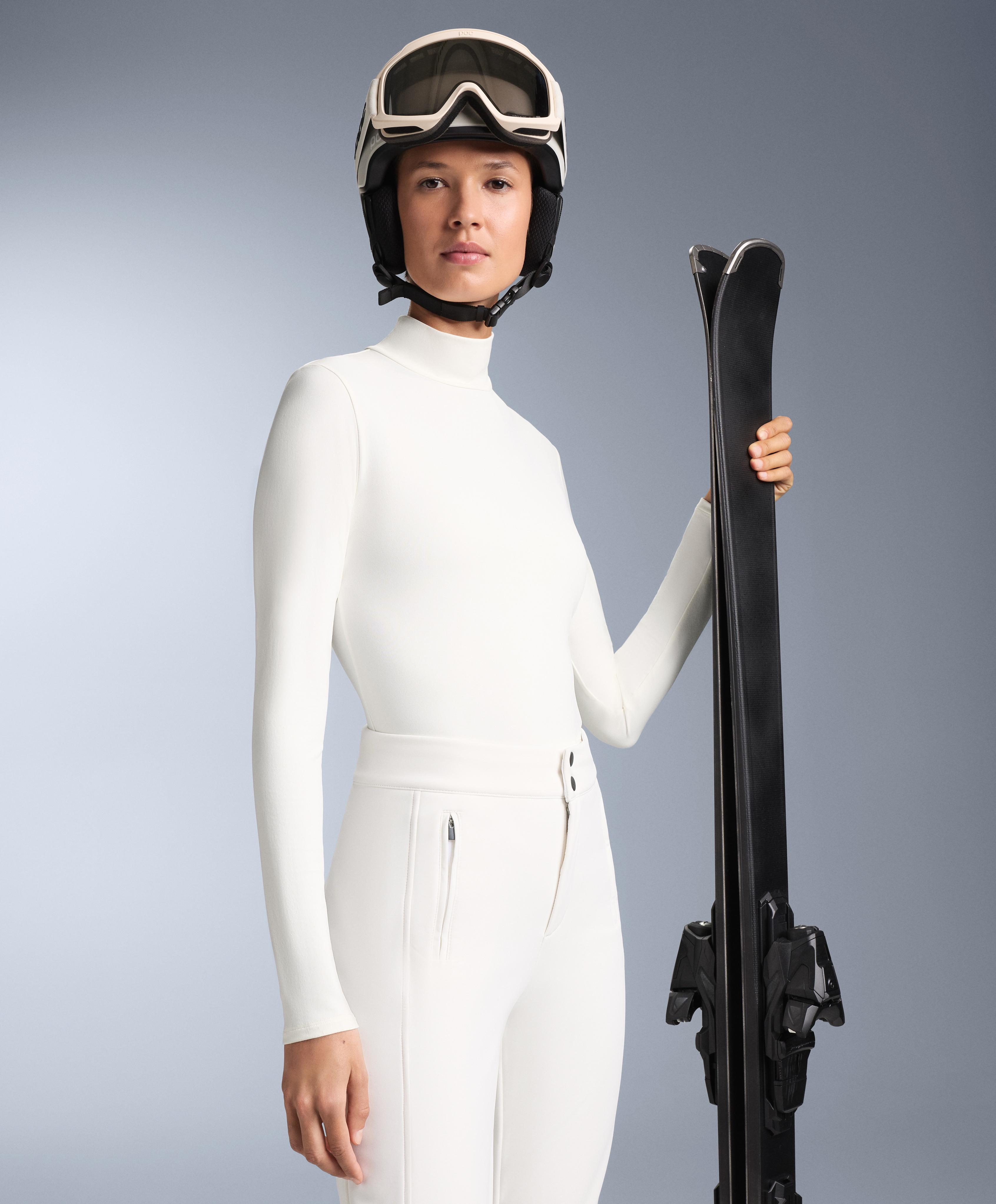 Long sleeve thermal base layer T-shirt — WHITE