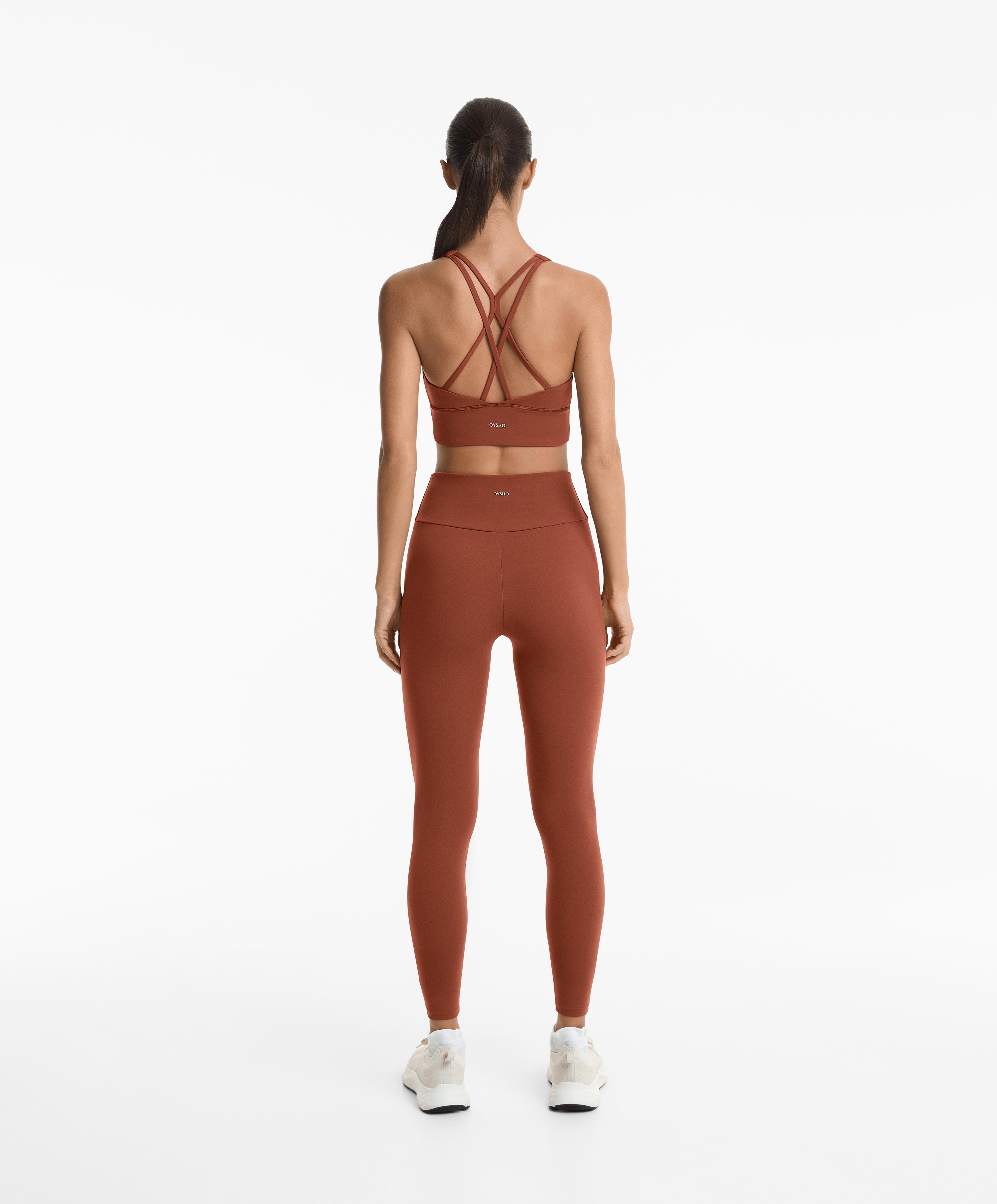 Medium-support Comfortlux sports bra with cups — TERRACOTTA