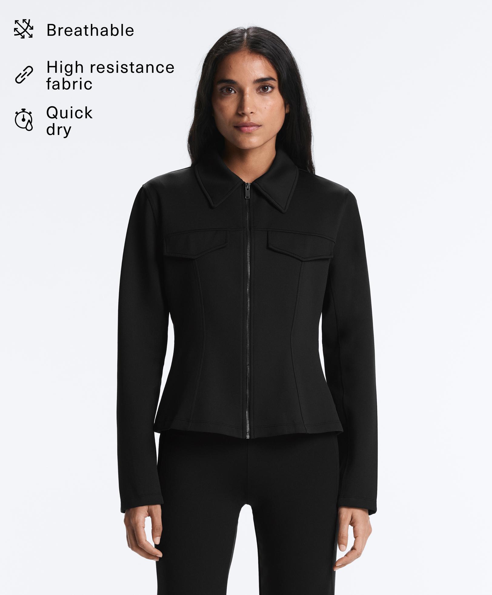 Veste effet néoprène nervure Veste effet néoprène nervure