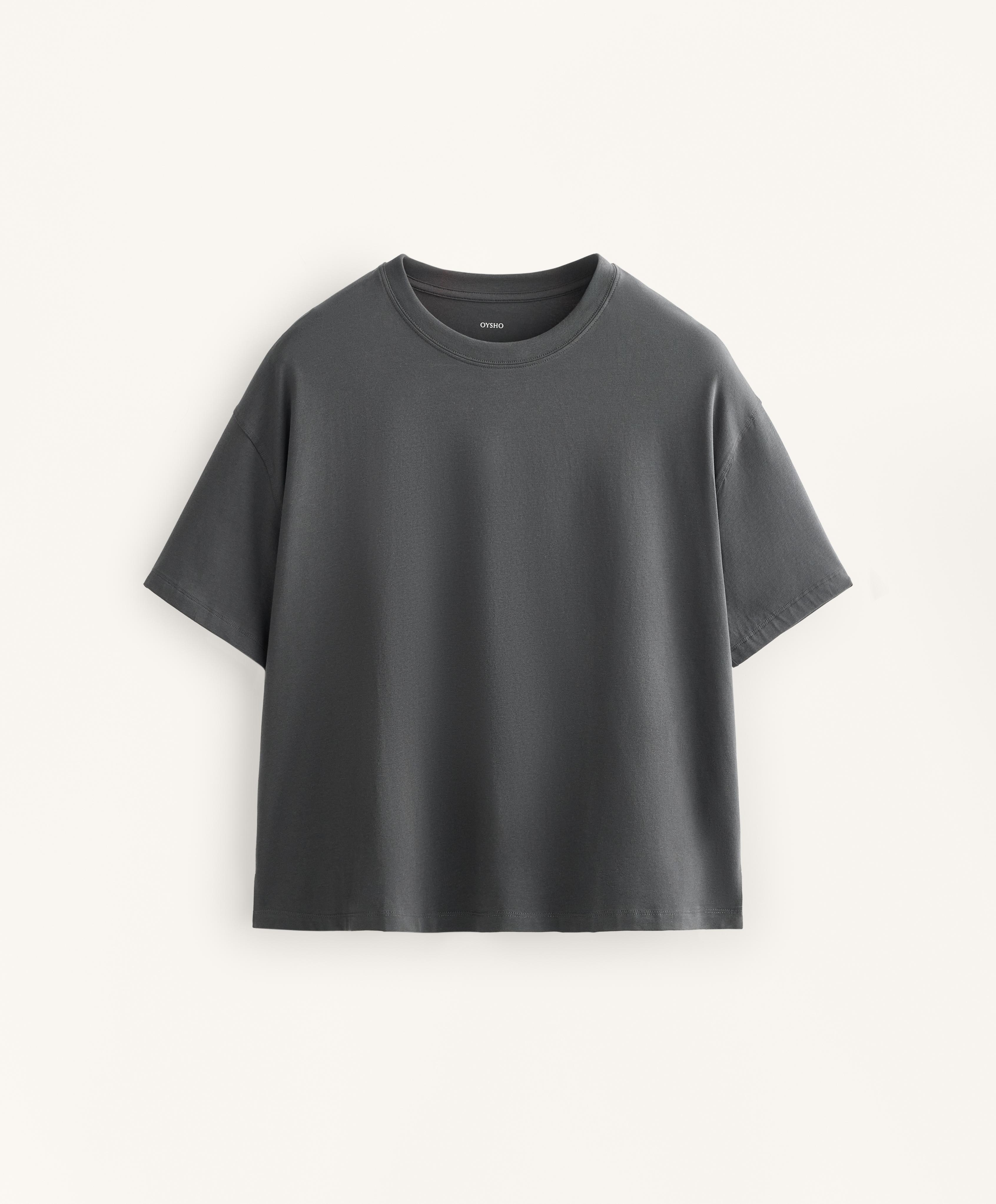 Boxy short-sleeve cotton blend T-shirt Boxy short-sleeve cotton blend T-shirt