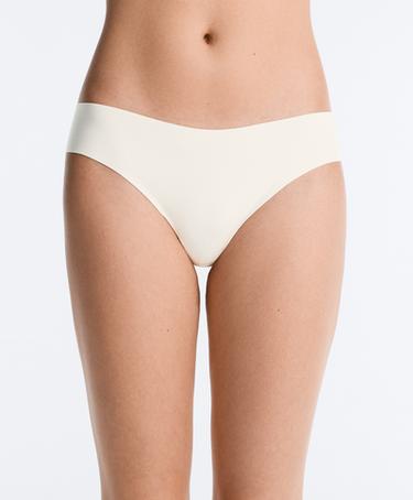 3 invisible polyamide blend laser-cut Brazilian briefs — WASHED GREEN 3
