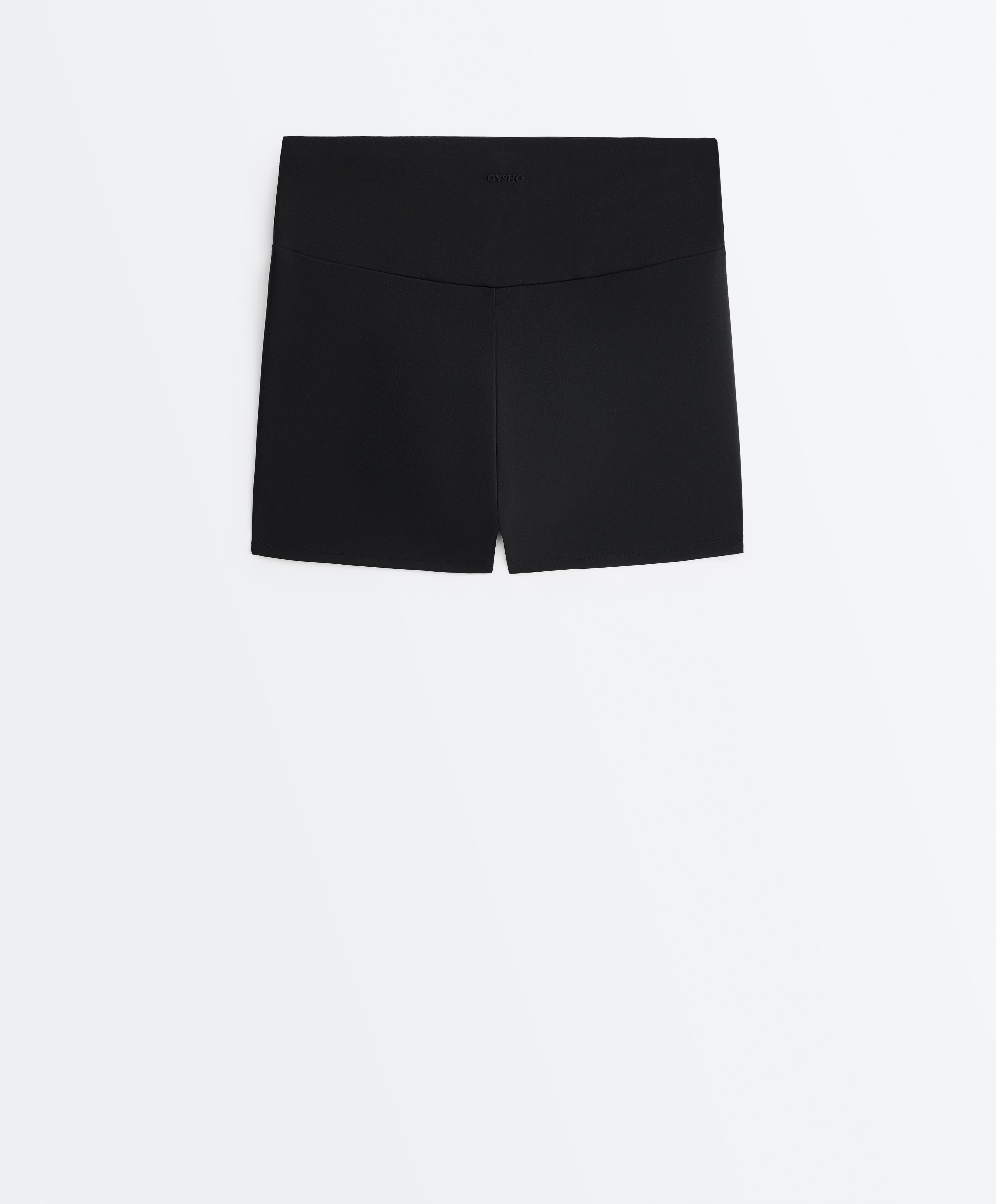 Comfortlux high-rise 5cm hot pants — BLACK