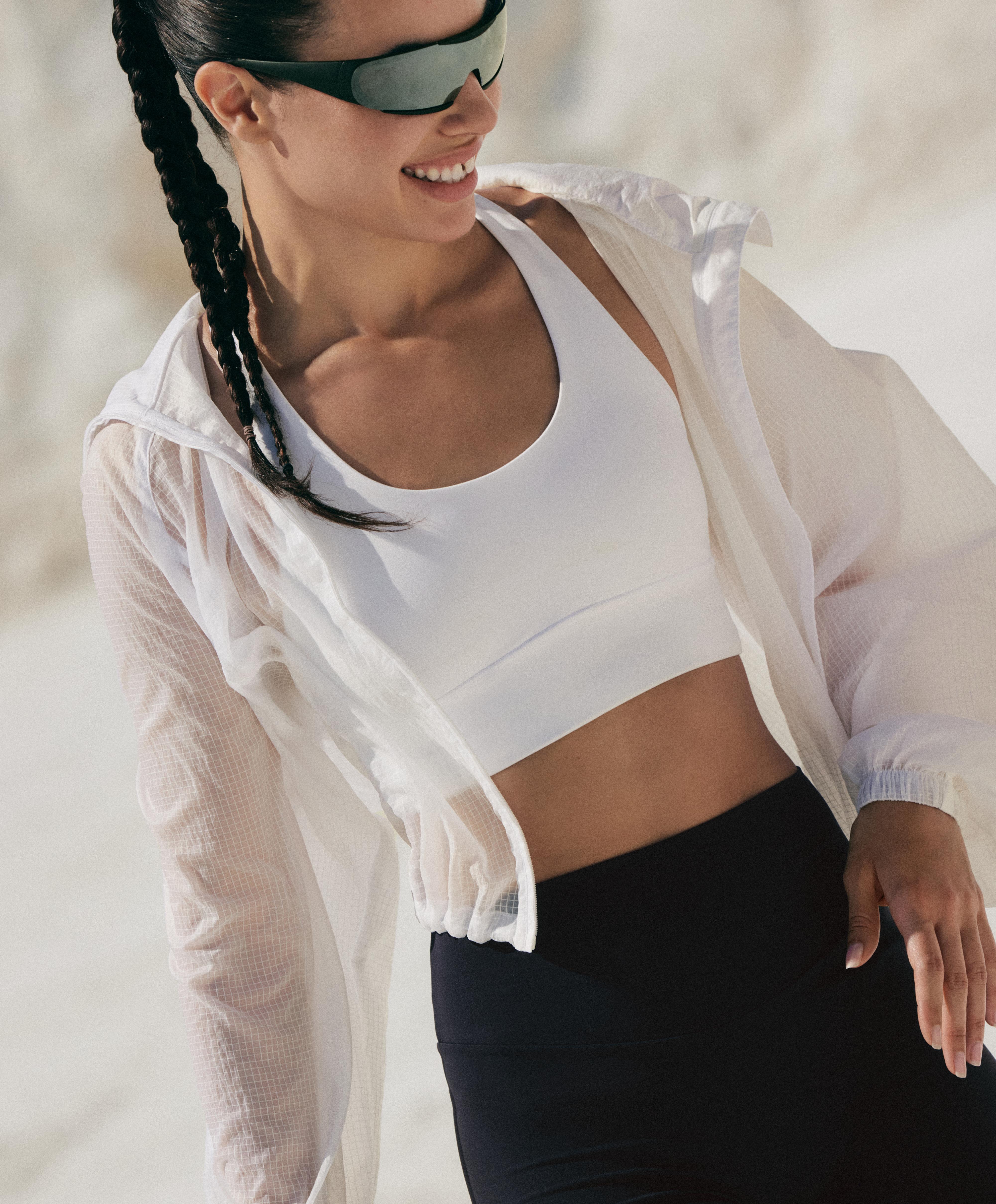 Check track jacket — WHITE