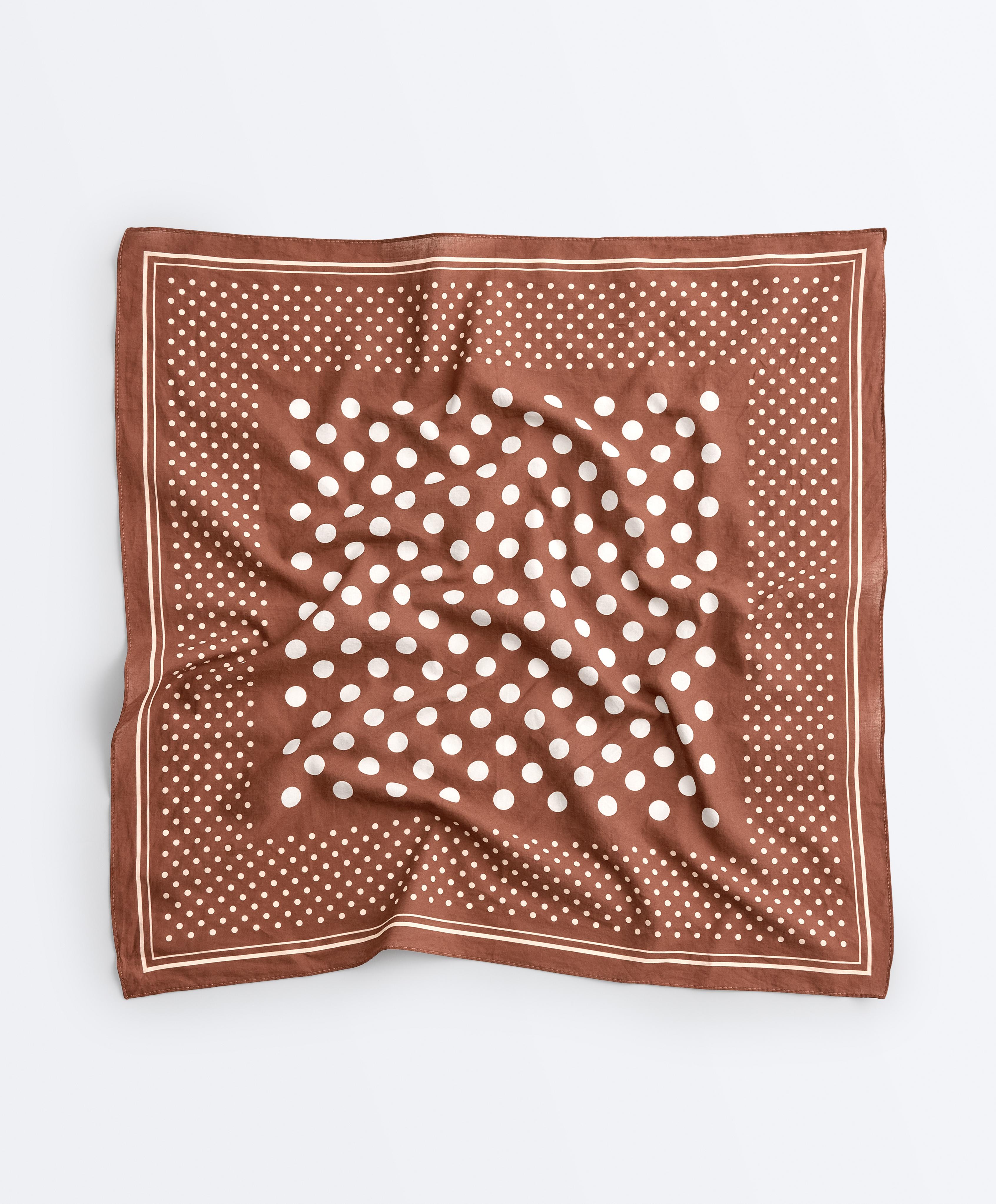 БАНДАНА З 100% БАВОВНИ З ПРИНТОМ У ГОРОШОК