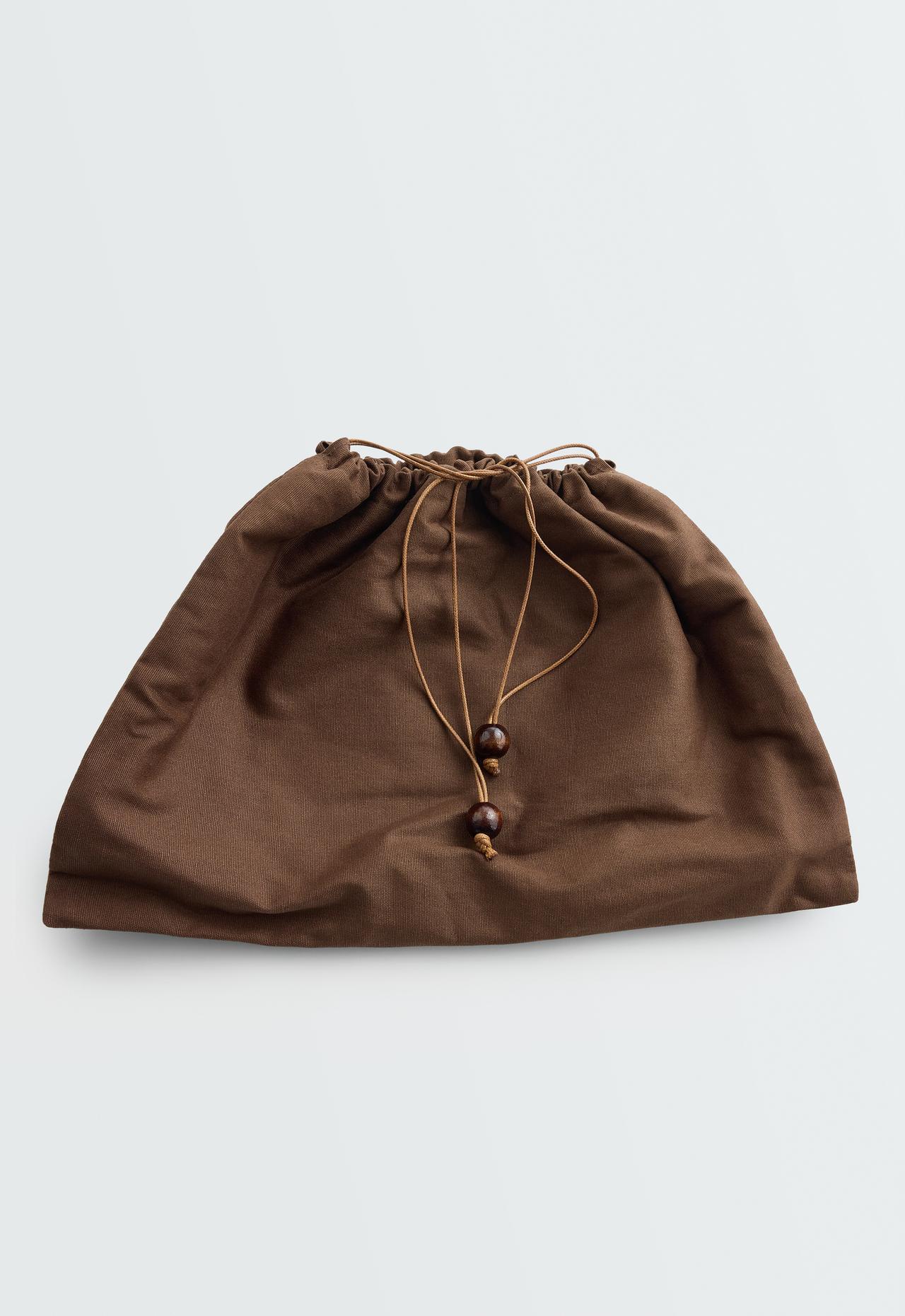 Striped mesh bag — TOFFEE