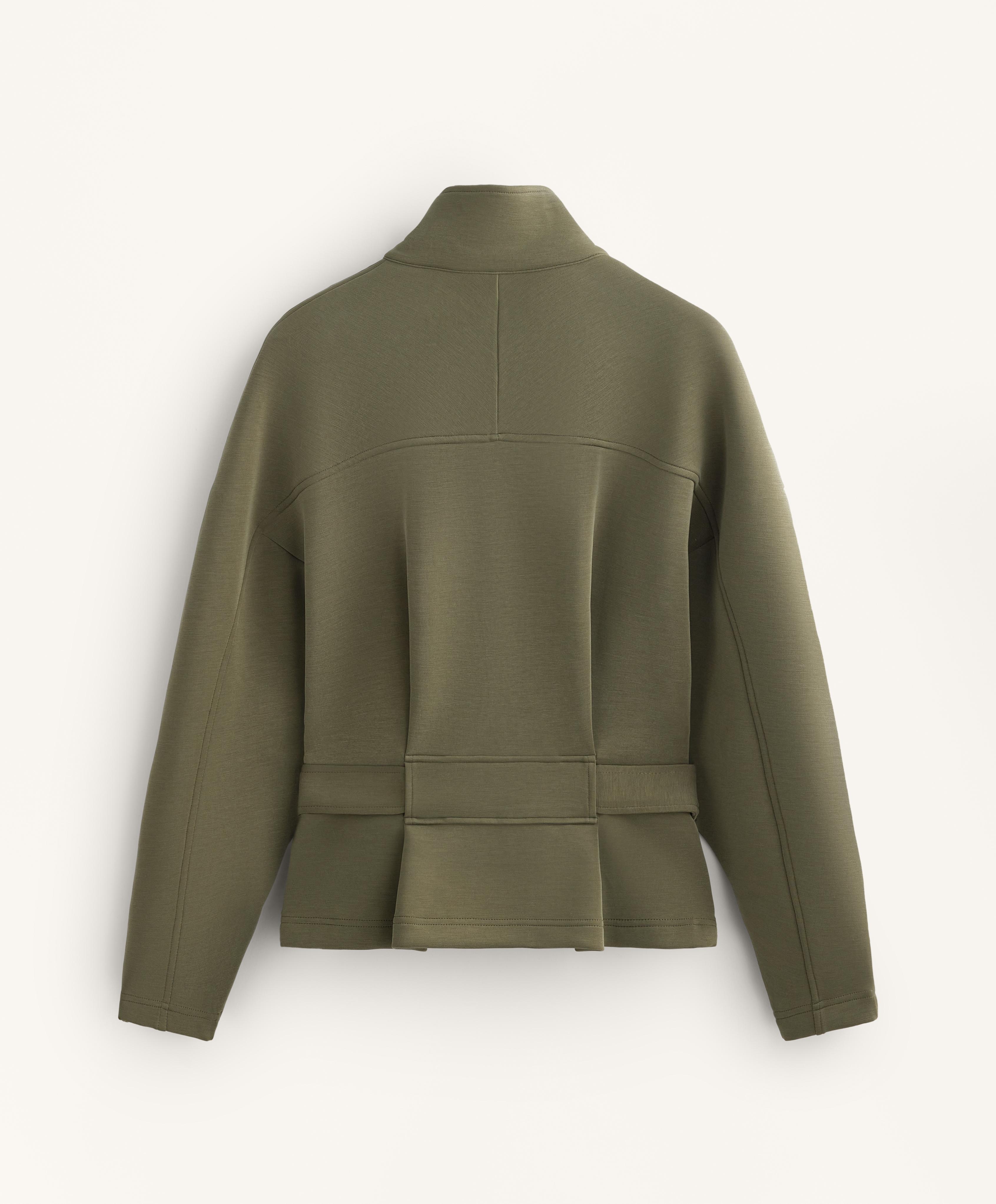 Brushed modal kemerli ceket - Görsel 11