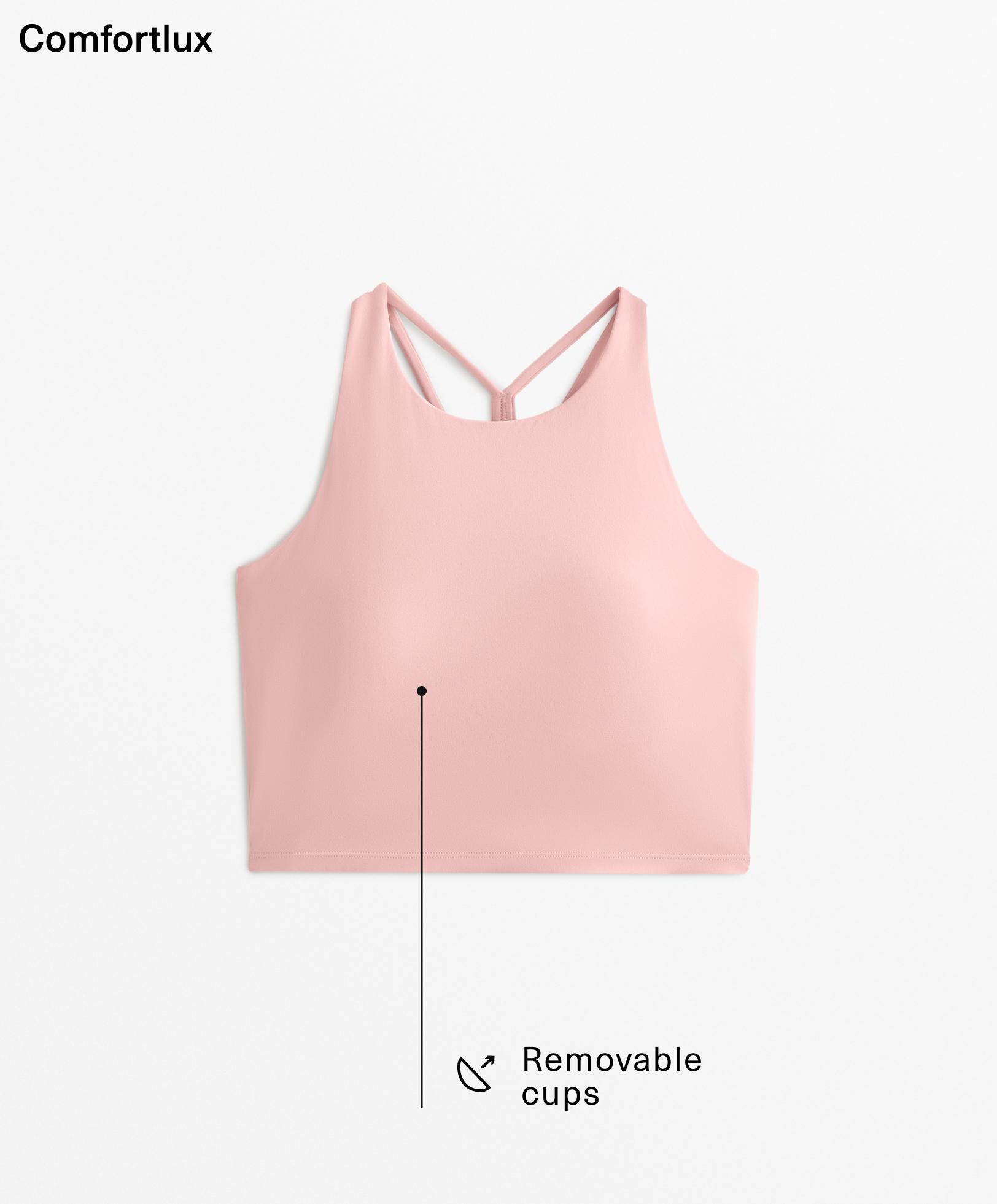 Comfortlux strap tank top with cups