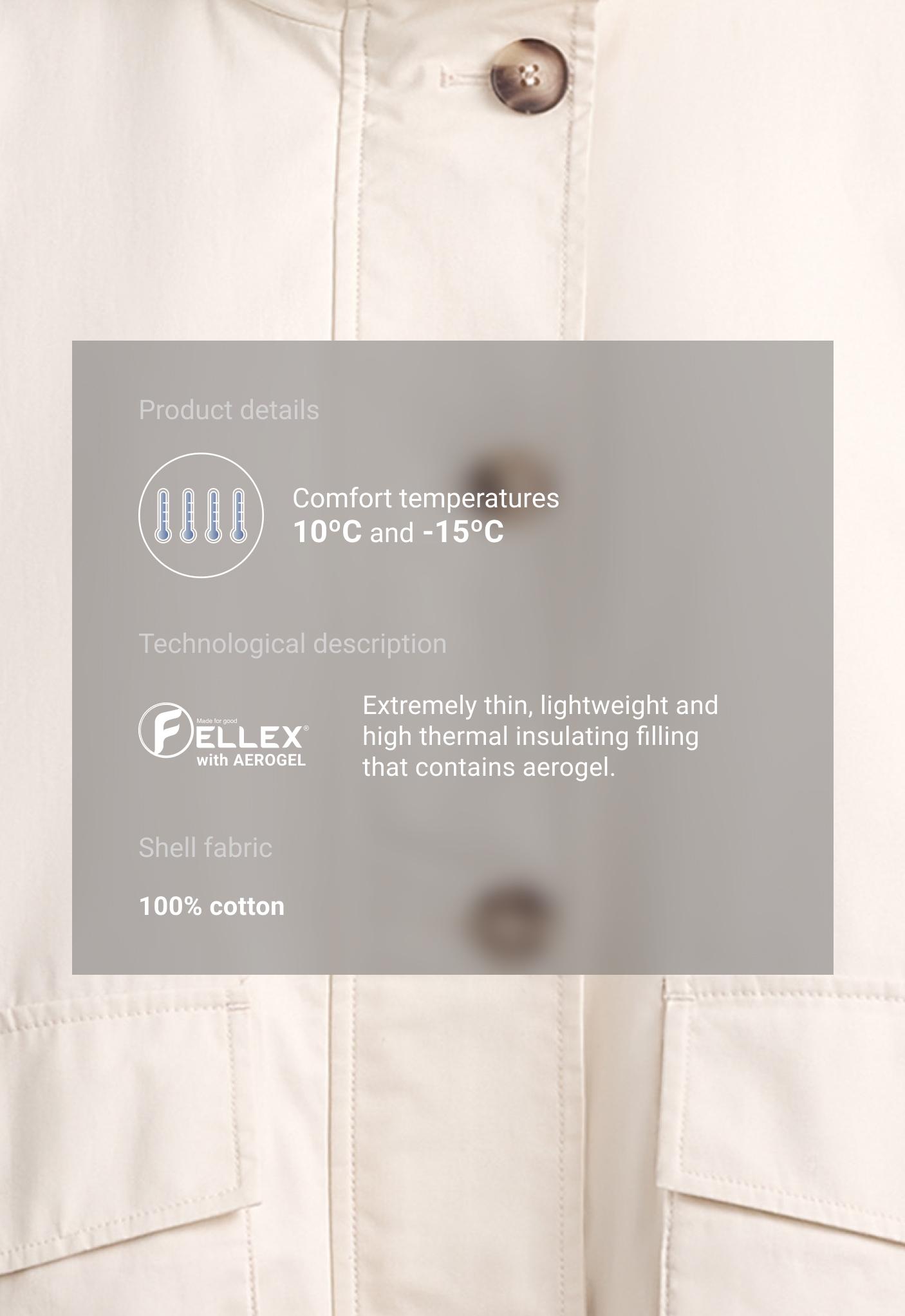 FELLEX® AEROGEL padded canvas jacket — ECRU