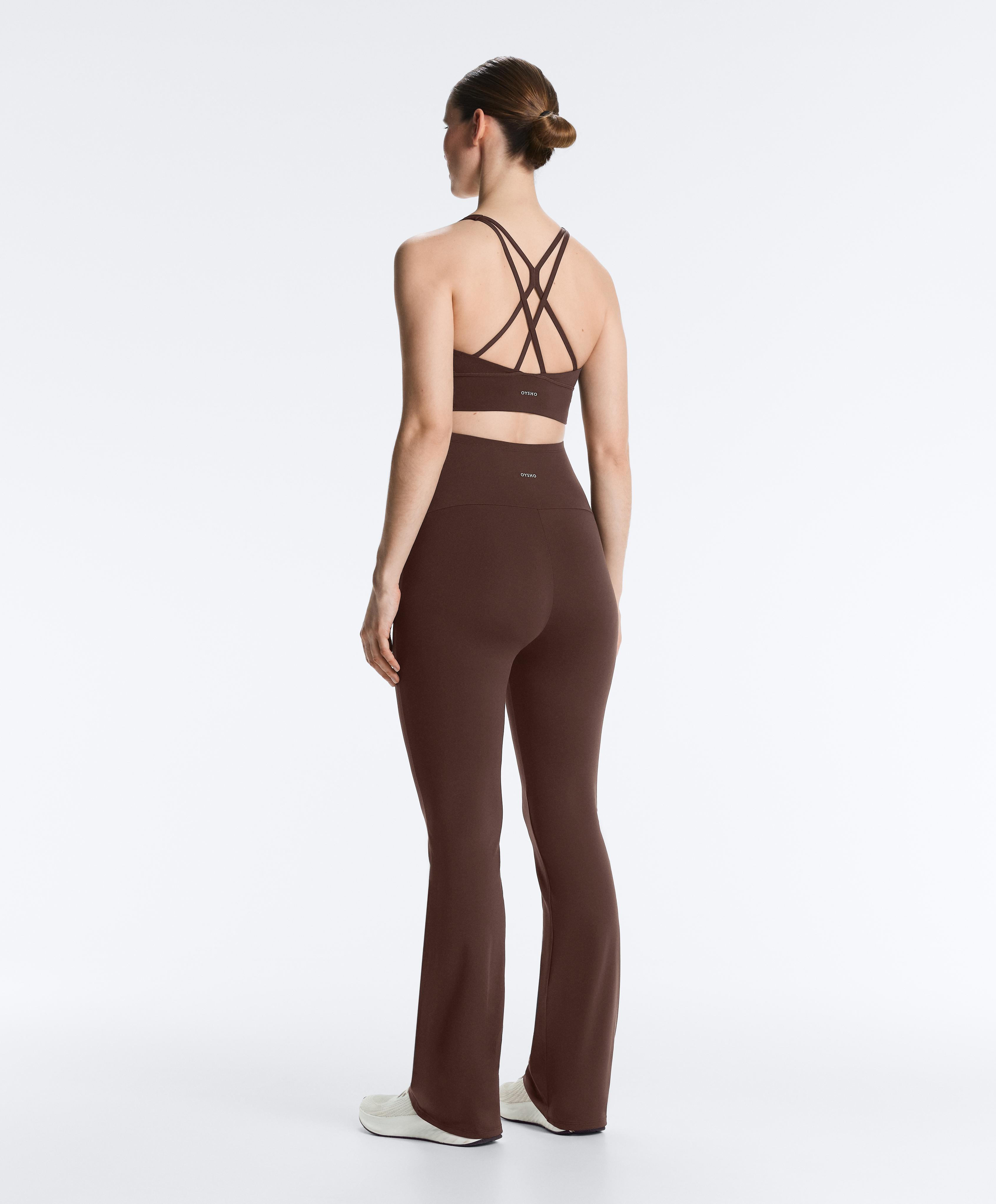 Maternity Comfortlux flare trousers — BROWN