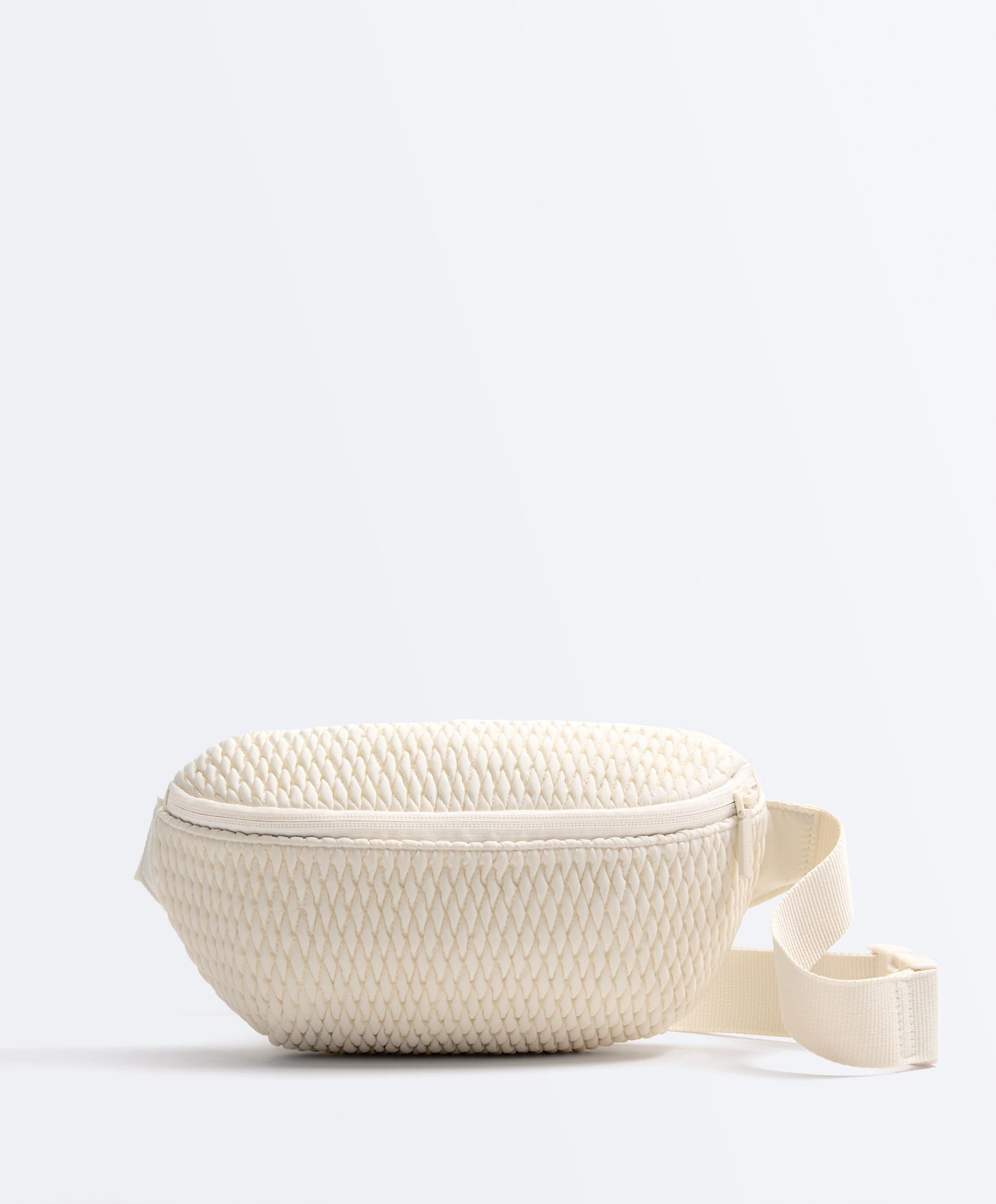 Padded belt bag — CREAM