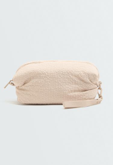 Textured wash bag — ECRU 1