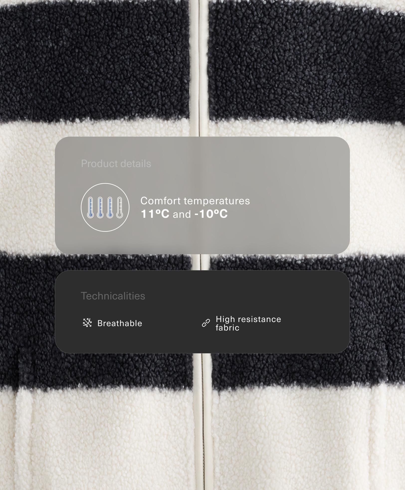 Randig Bomberjacka med fuskpäls Randig Bomberjacka med fuskpäls