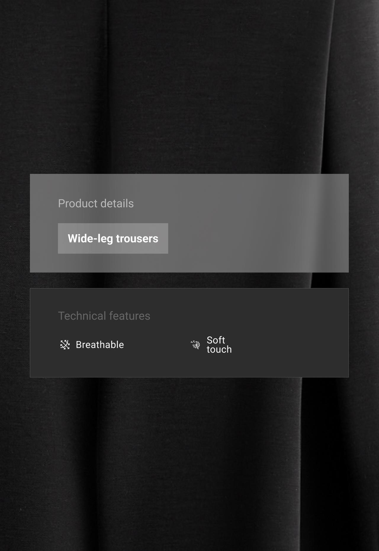 Soft-touch wide trousers with modal — BLACK