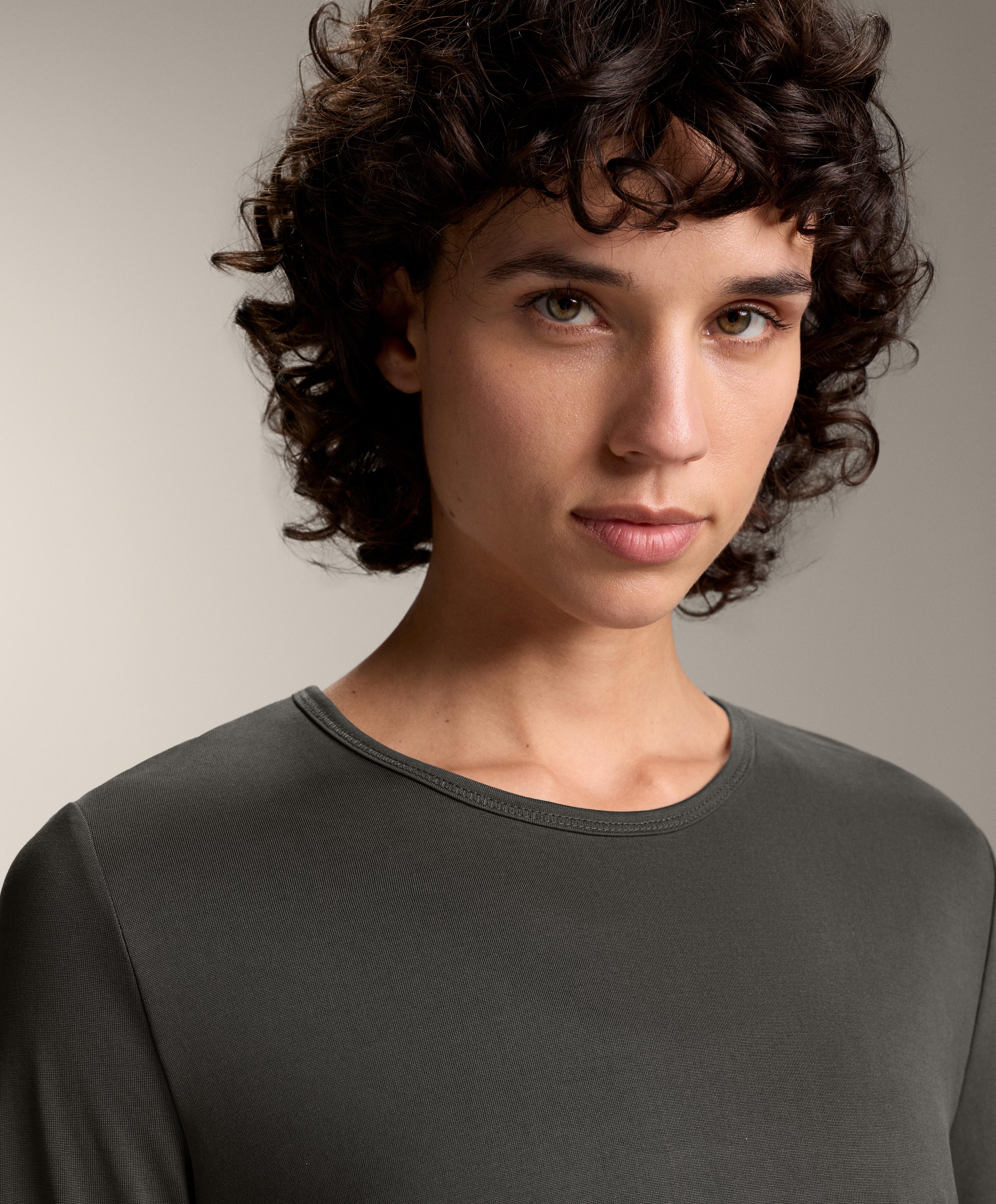 T-shirt court dos croisé en modal - Soldes