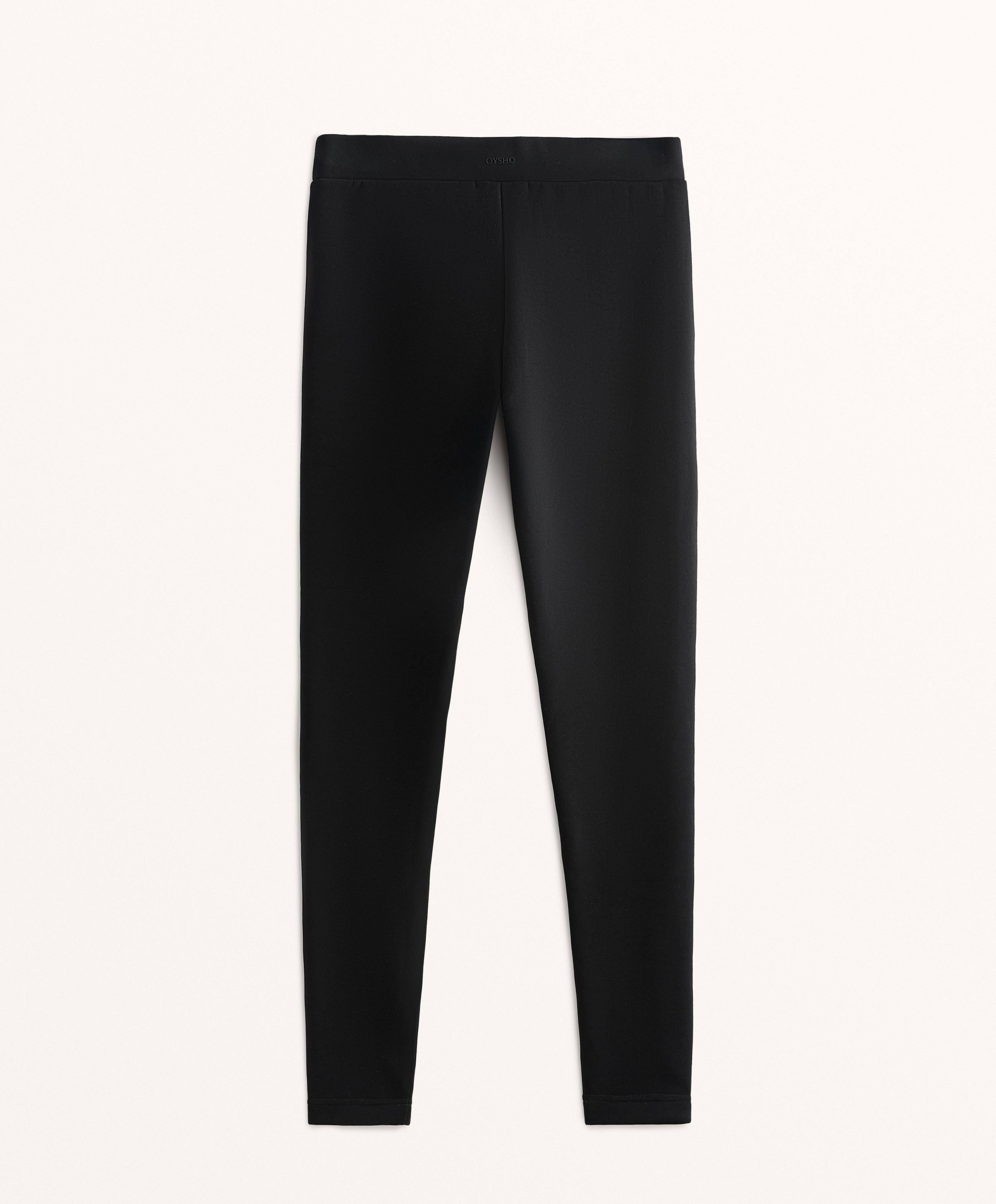 Super-extra-warm seamless 70cm high-rise ankle-length leggings — BLACK