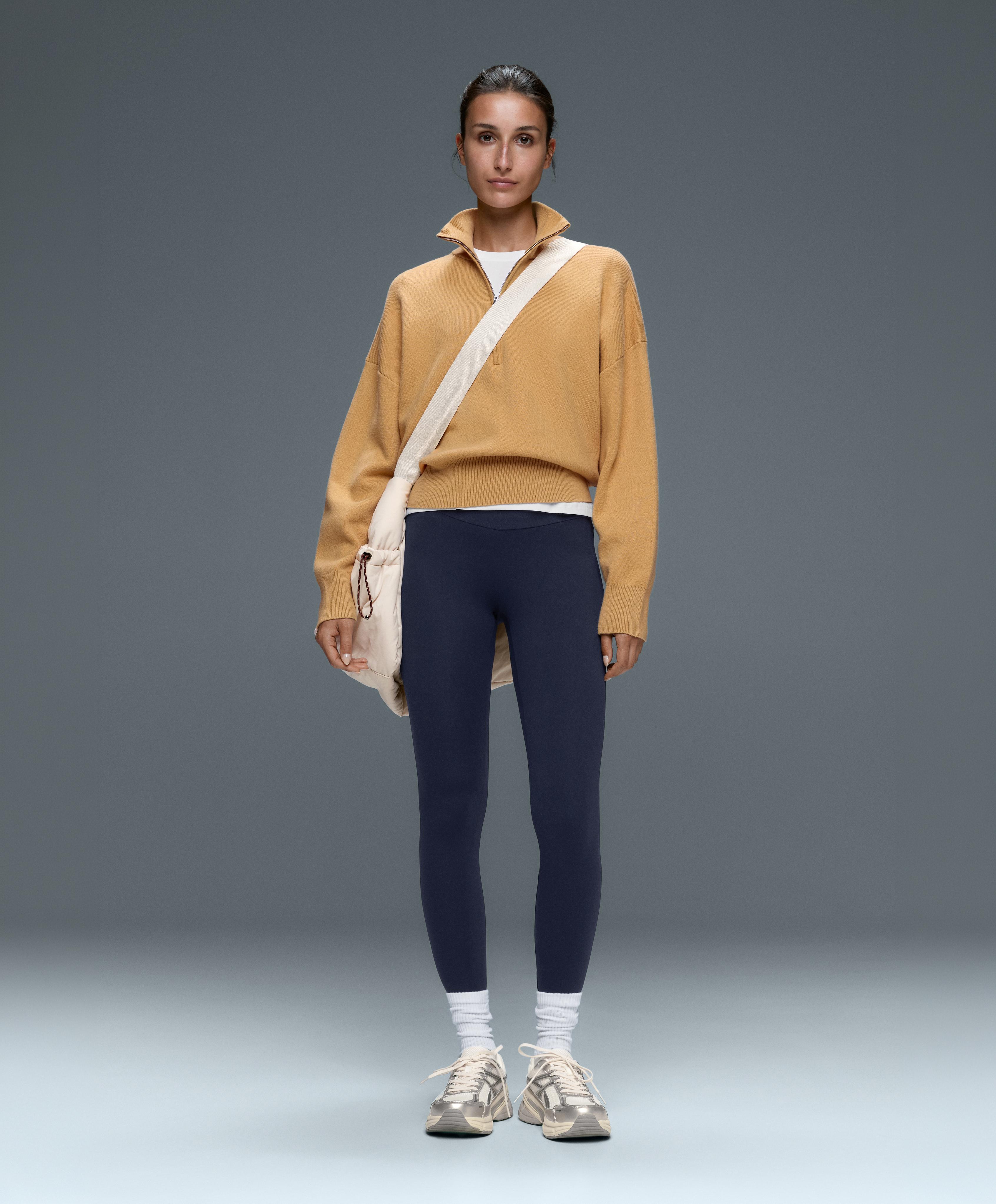 Comfortlux high-waisted ankle-length leggings — NAVY BLUE