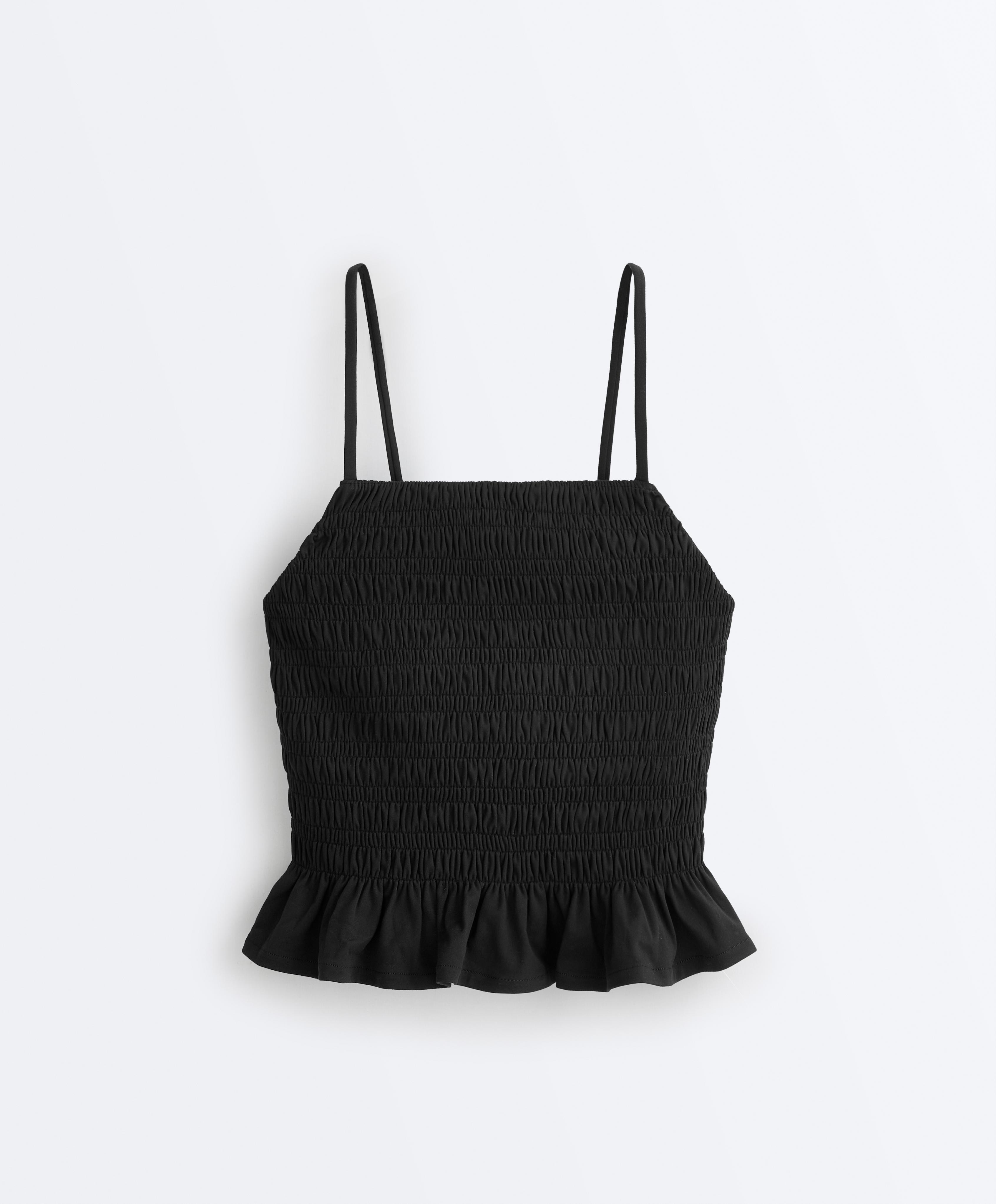 Comfortlux smock tank top — BLACK