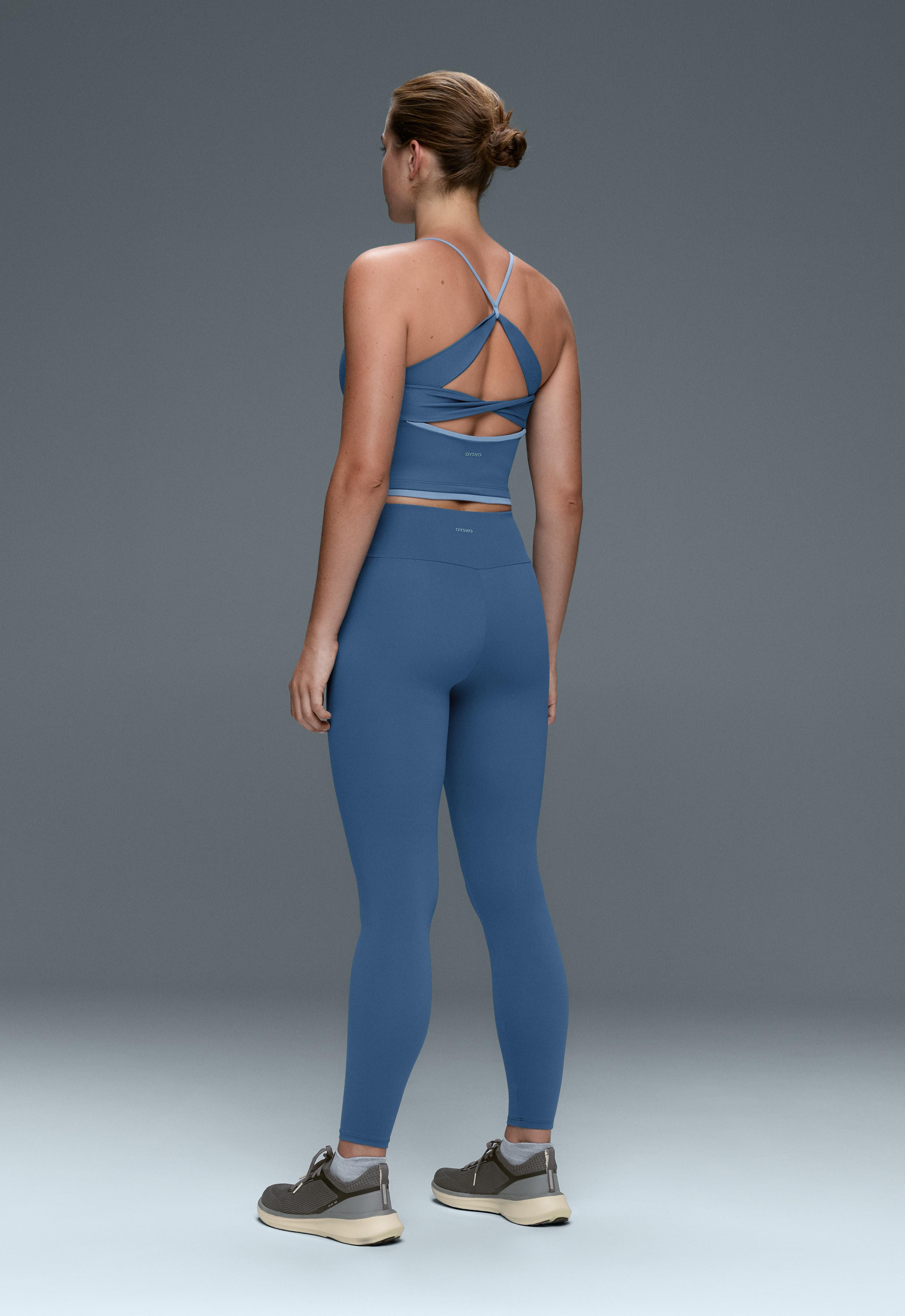 Comfortlux high-waisted ankle-length leggings — MID GREY-BLUE