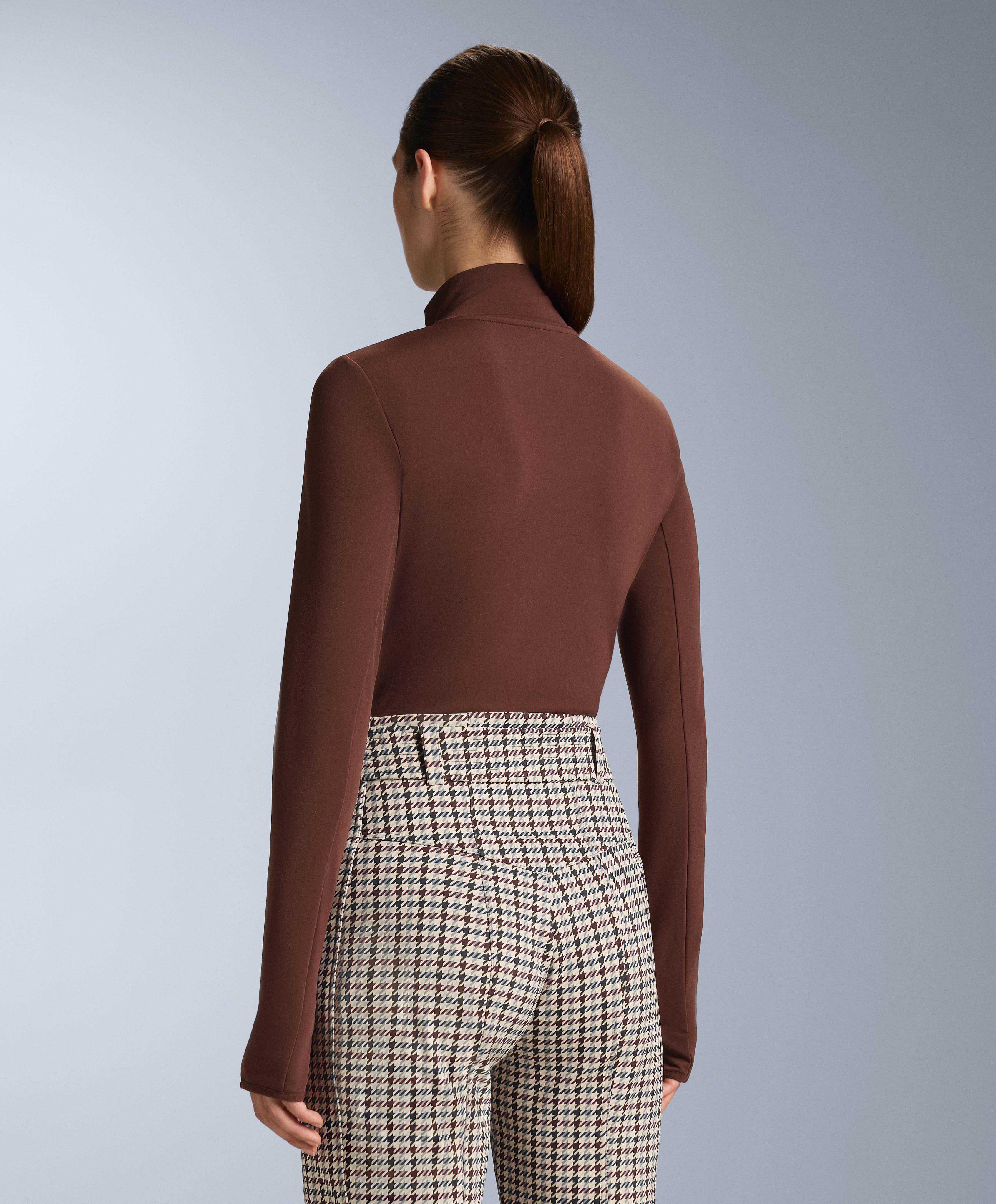 Thermal base layer half-zip top — BURGUNDY