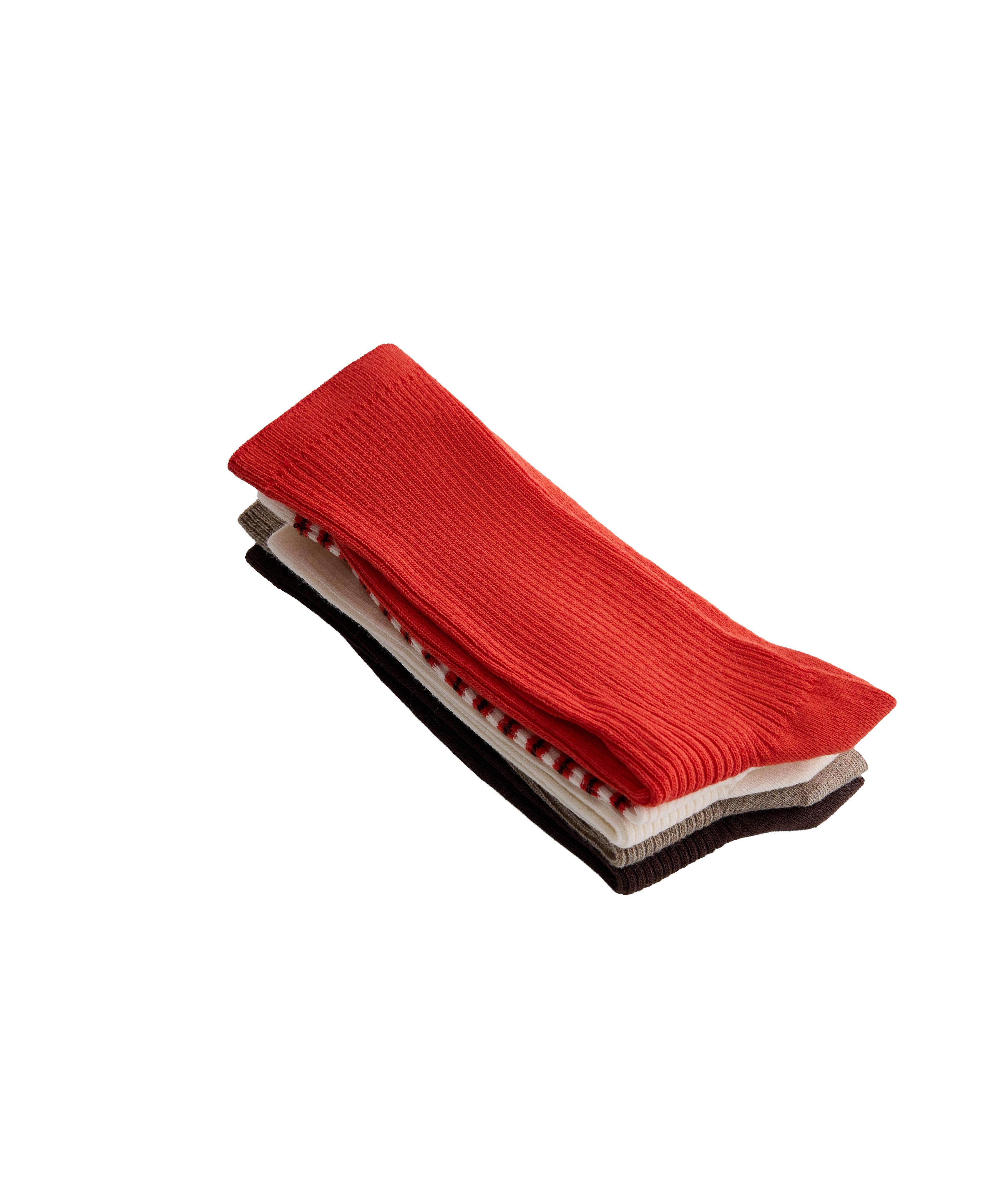 5 pairs of cotton blend classic socks — BRIGHT ORANGE