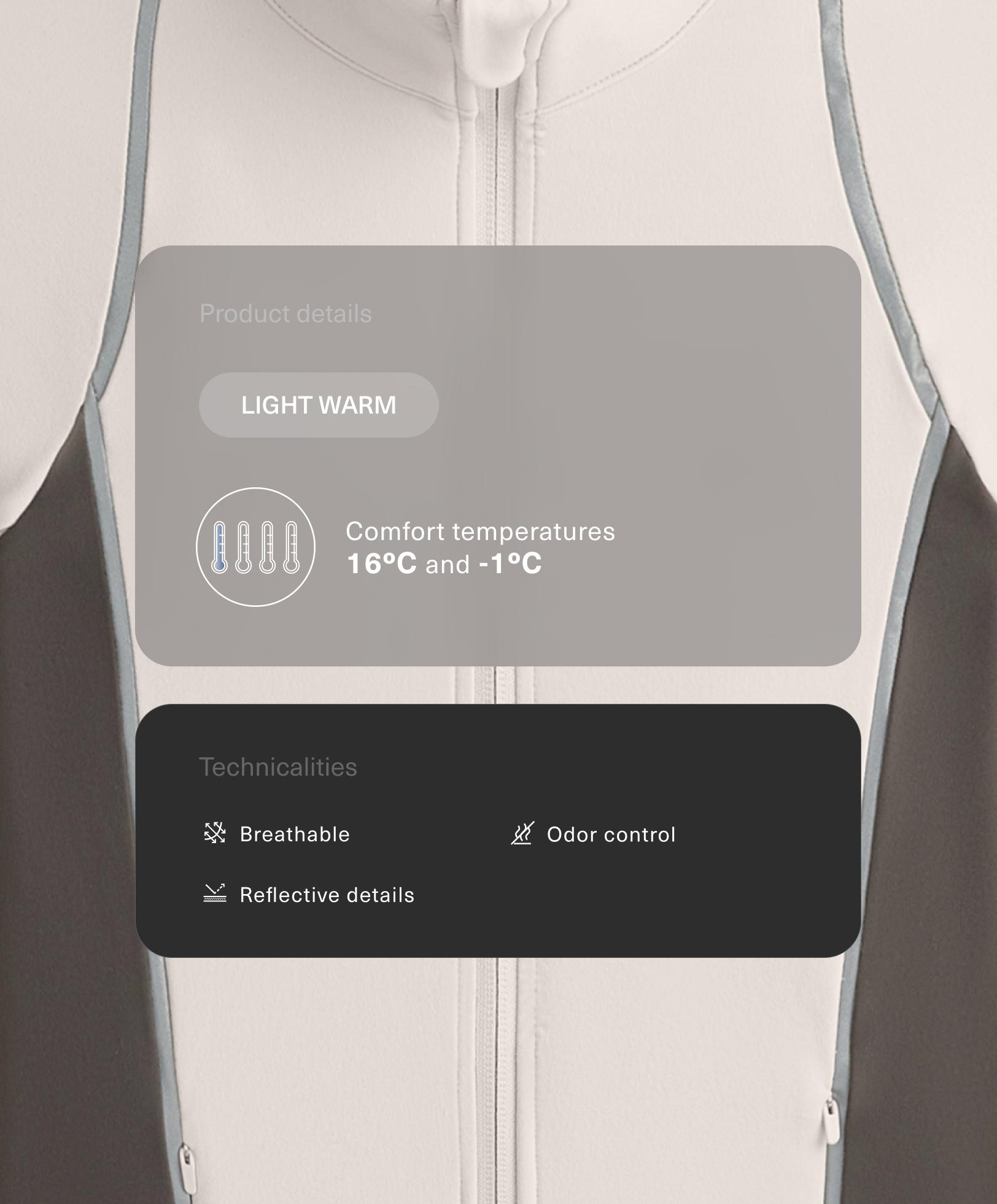 Light warm reflective technical jacket