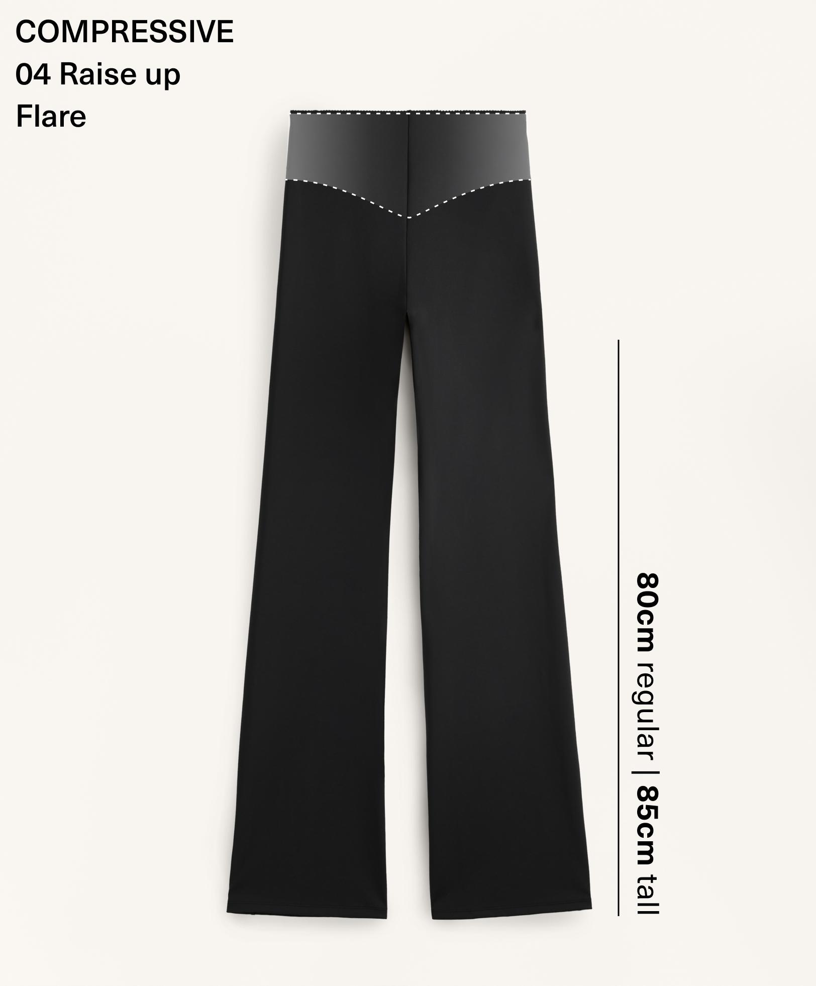 High-rise Compressive Raise Up Flare Trousers