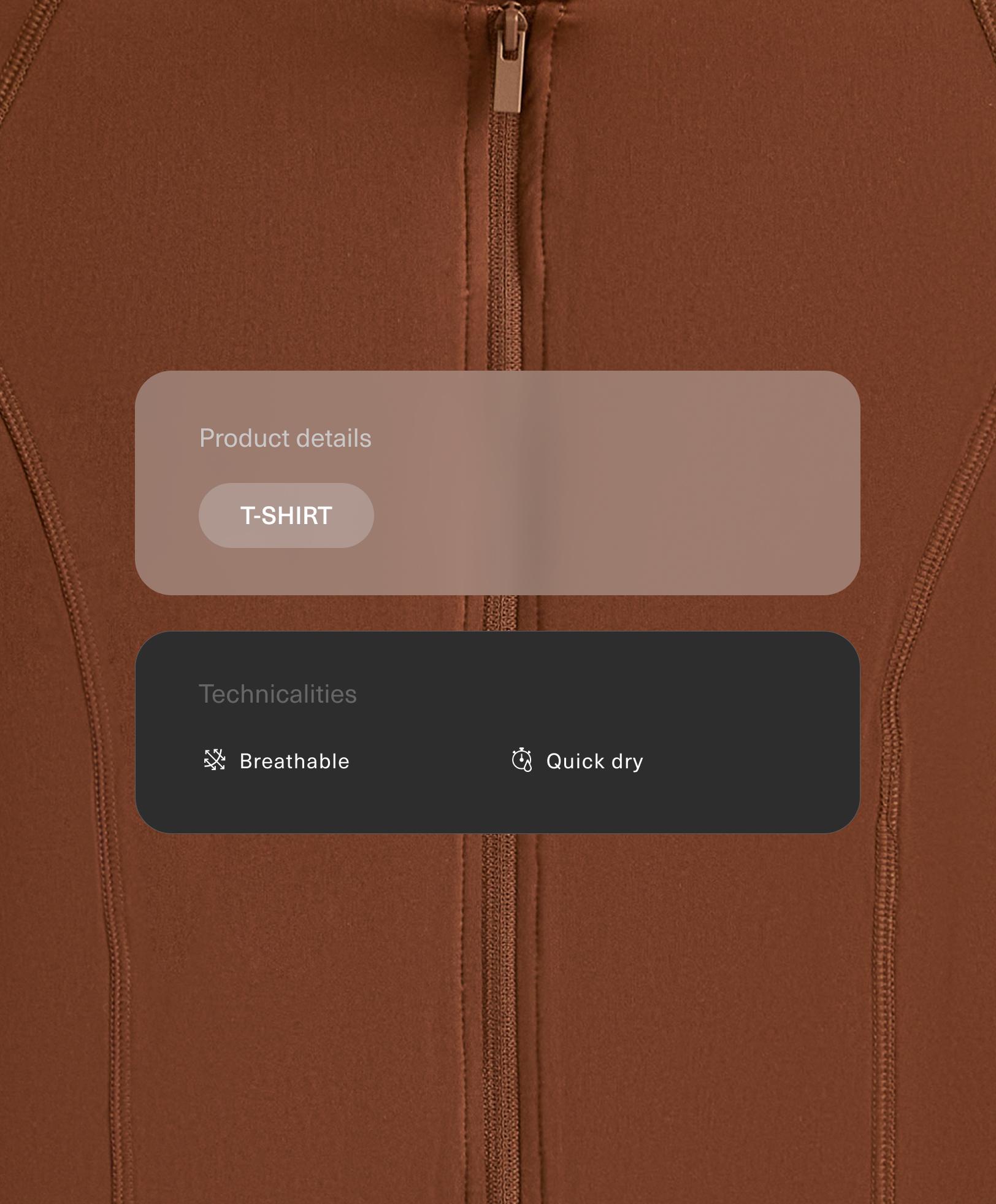 Тениска с къс ръкав и цип