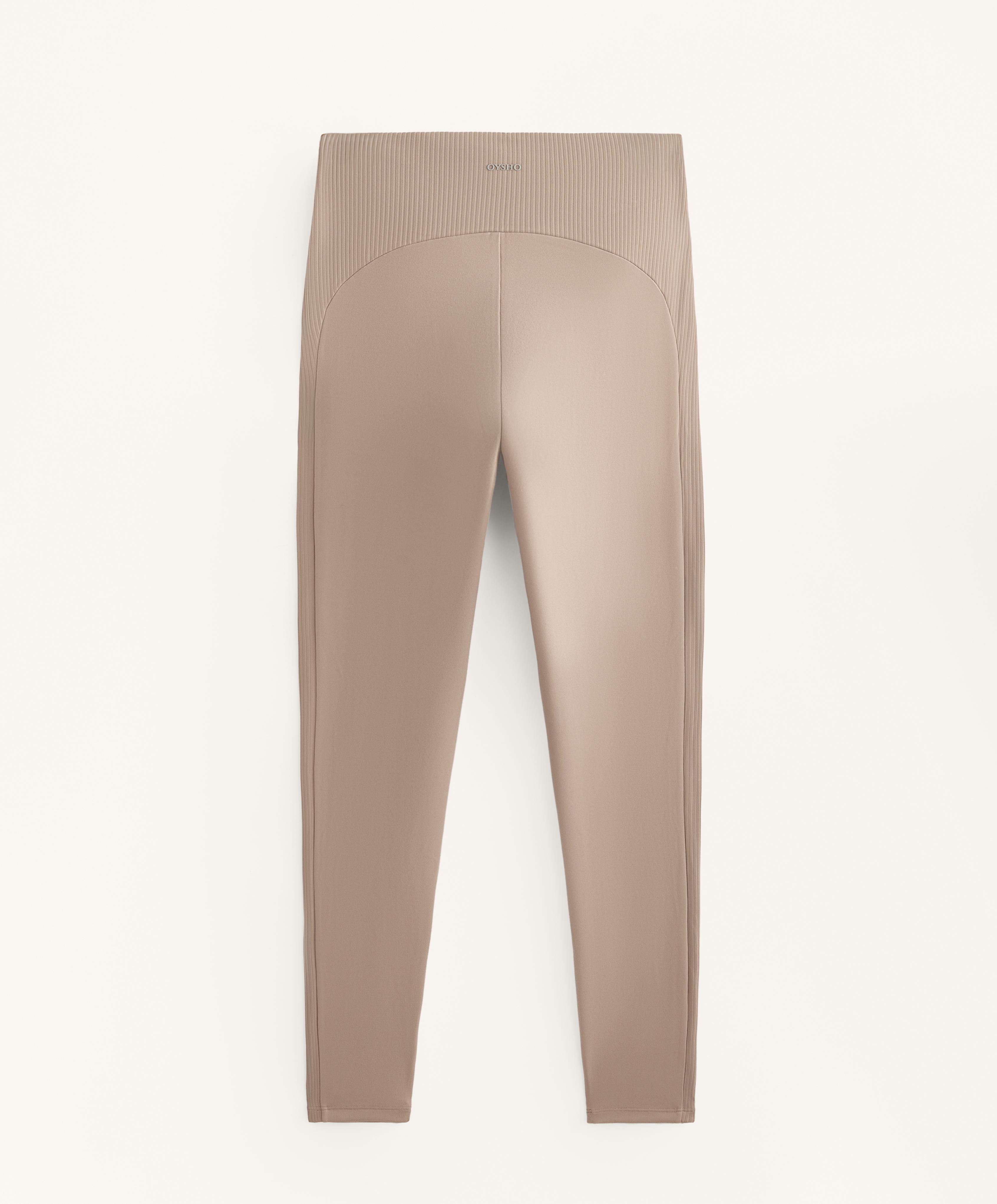 Comfortlux high-rise ankle-length rib leggings