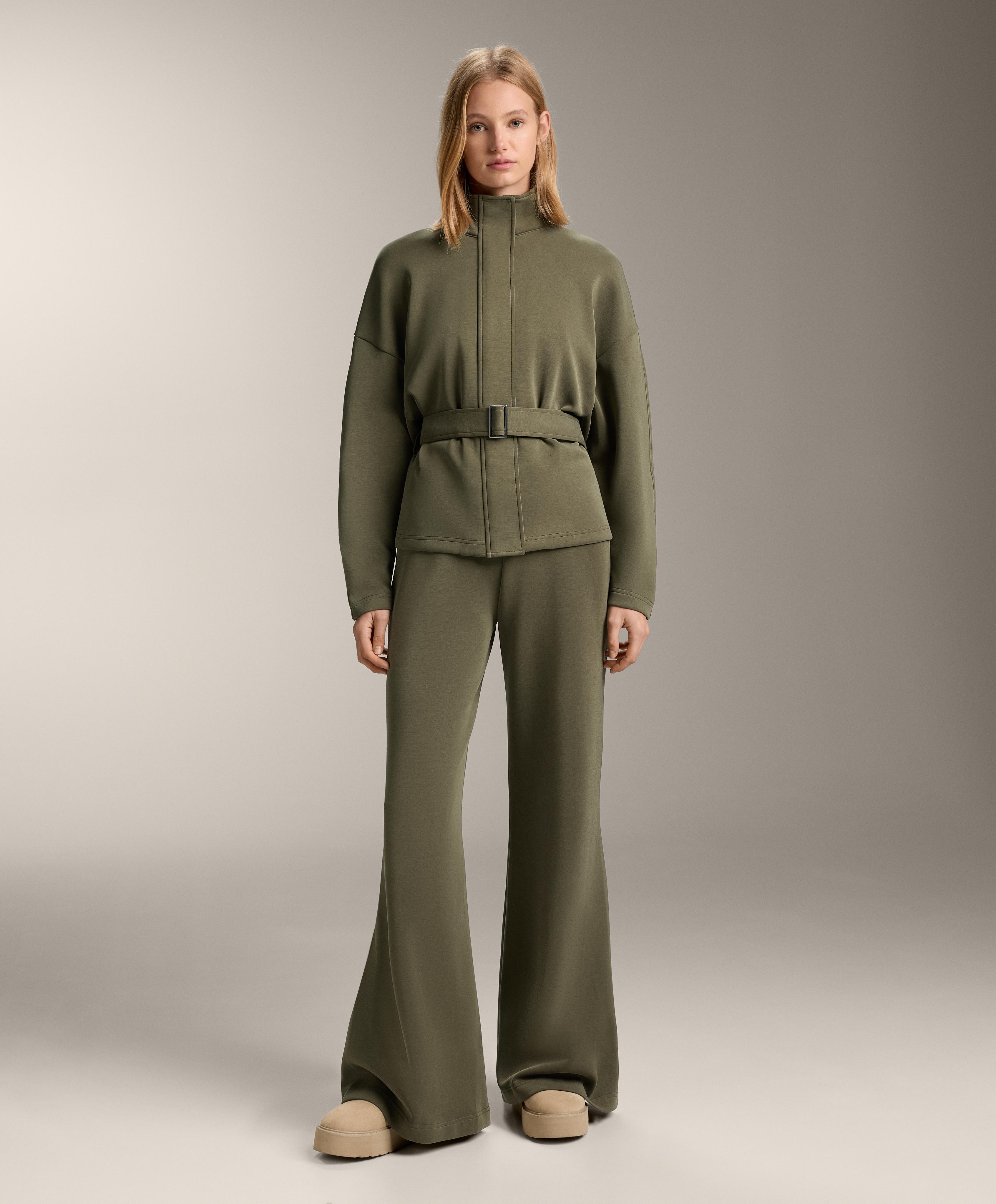 Chaqueta cinturón con modal brushed - Rebajas