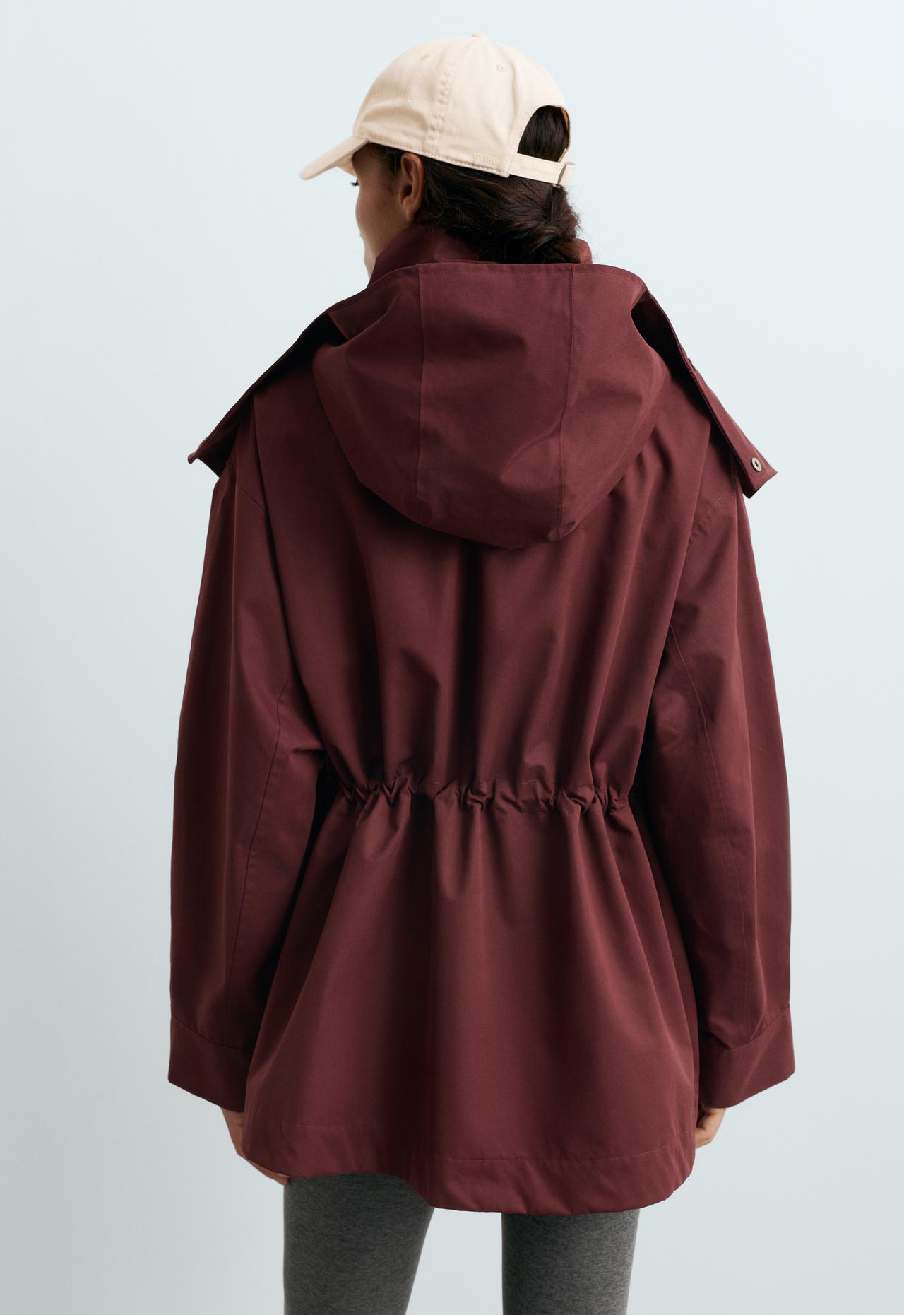 A-line 10k waterproof cotton jacket — MAROON