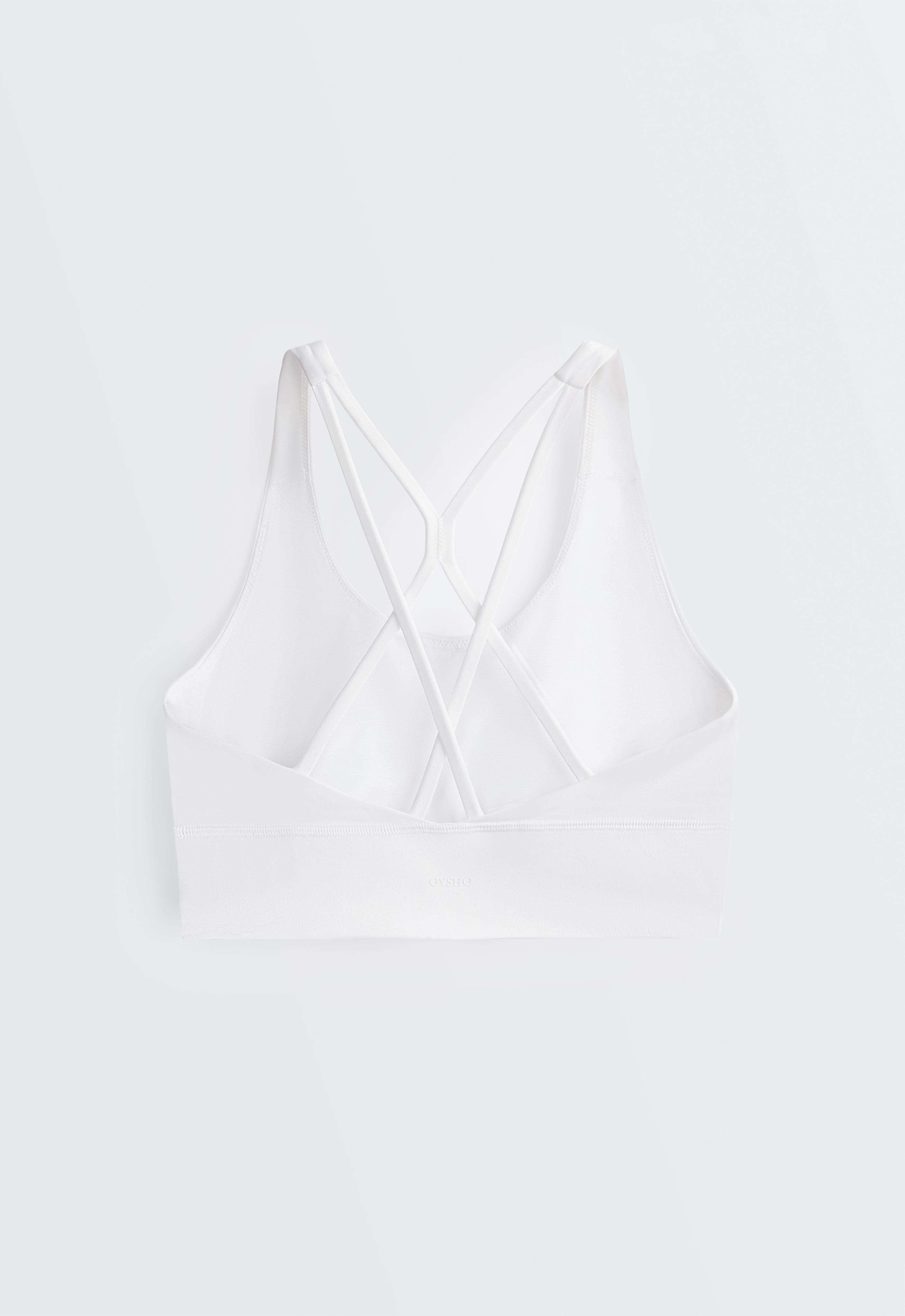 Medium-support Comfortlux sports bra with cups — WHITE 