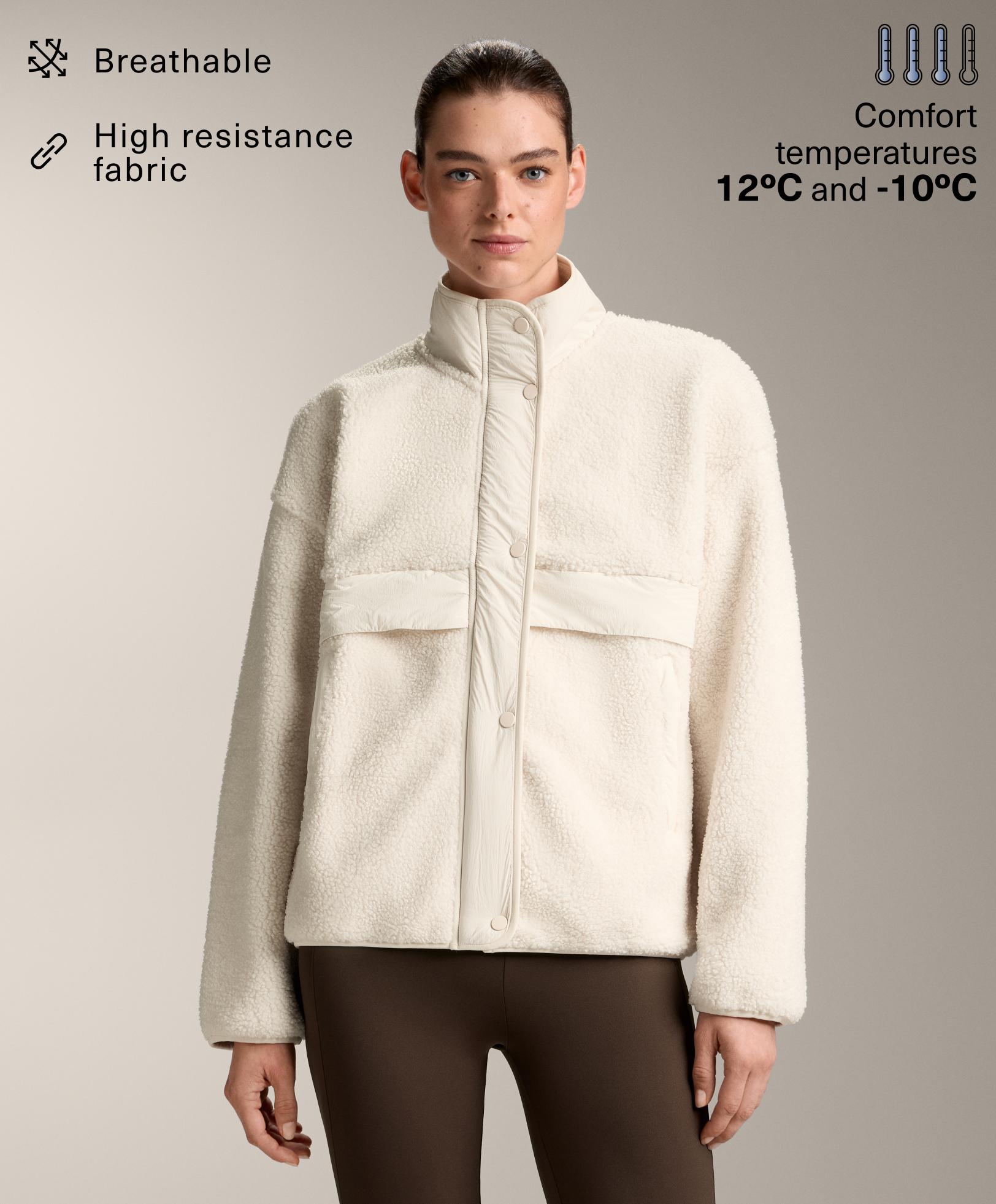 Veste bomber effet mouton légère - Soldes Veste bomber effet mouton légère - Soldes