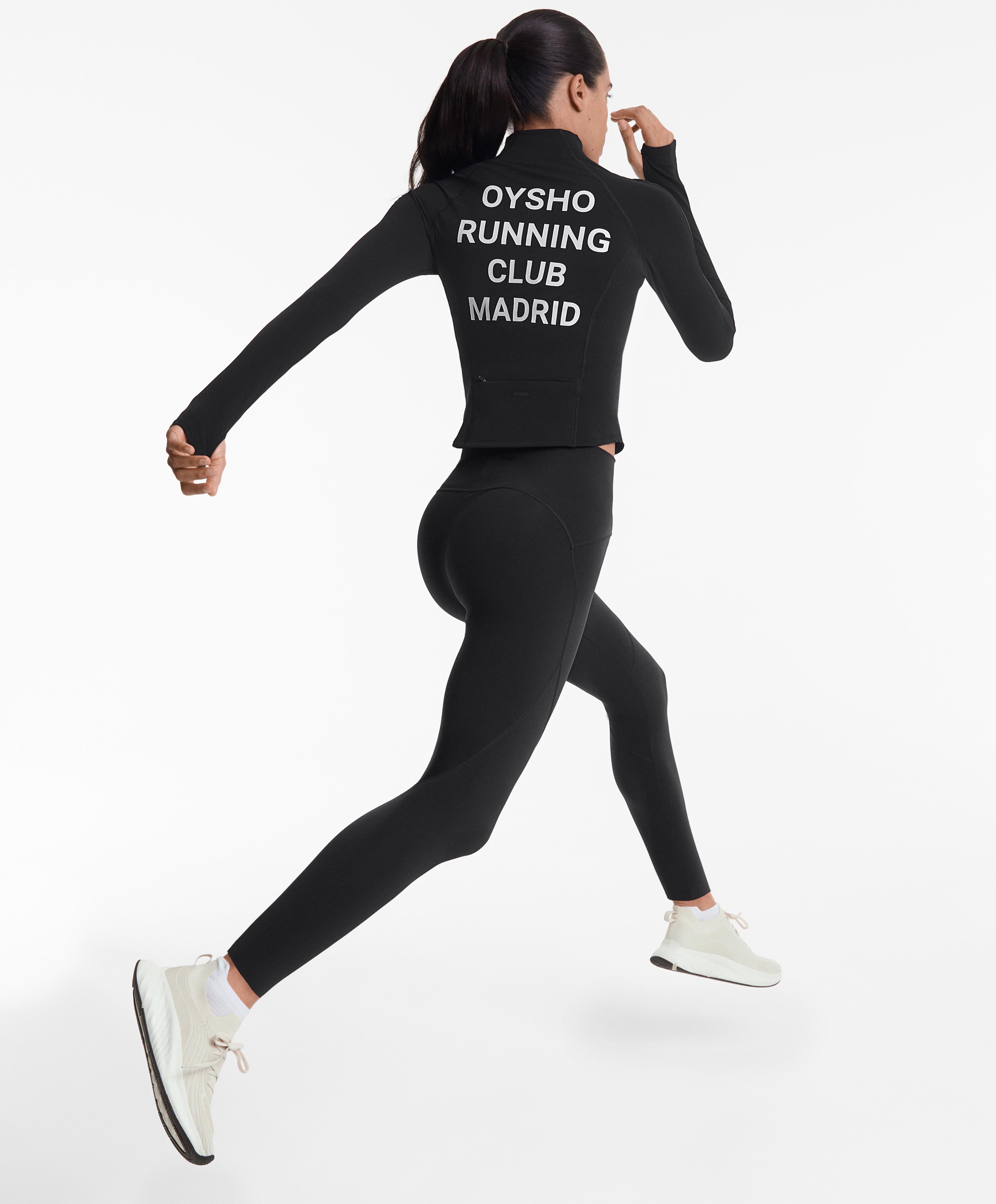 جاكيت تقني دافئ خفيف بخياطات Oysho Running Club Madrid جاكيت تقني دافئ خفيف بخياطات Oysho Running Club Madrid