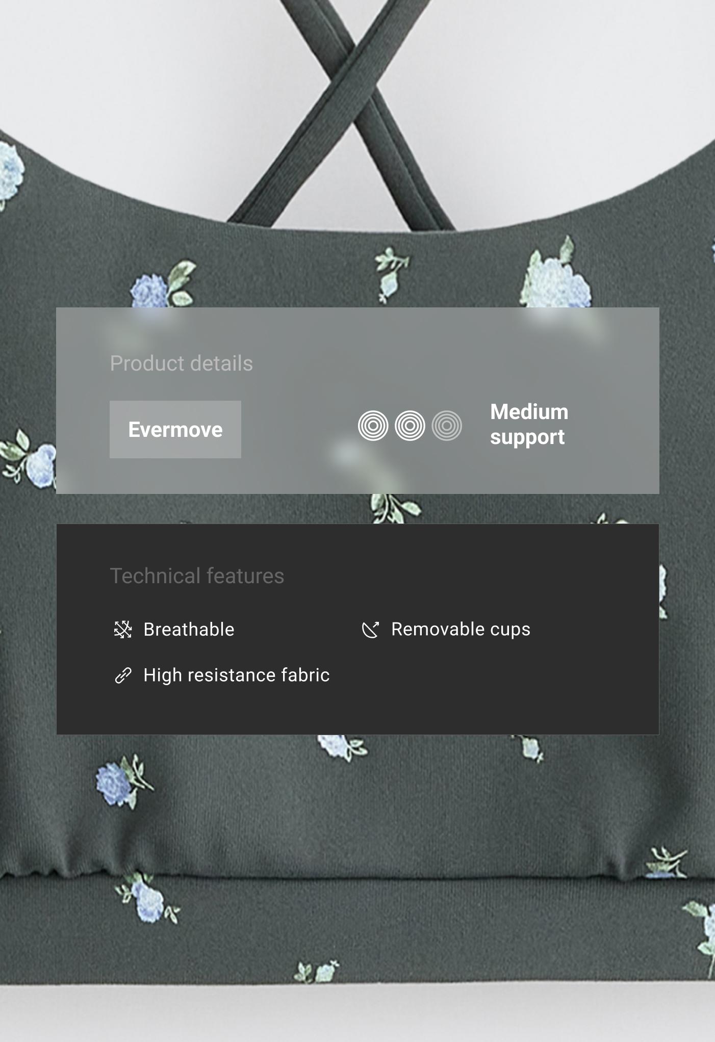 สปอร์ตบรา Evermove ลายดอกไม้