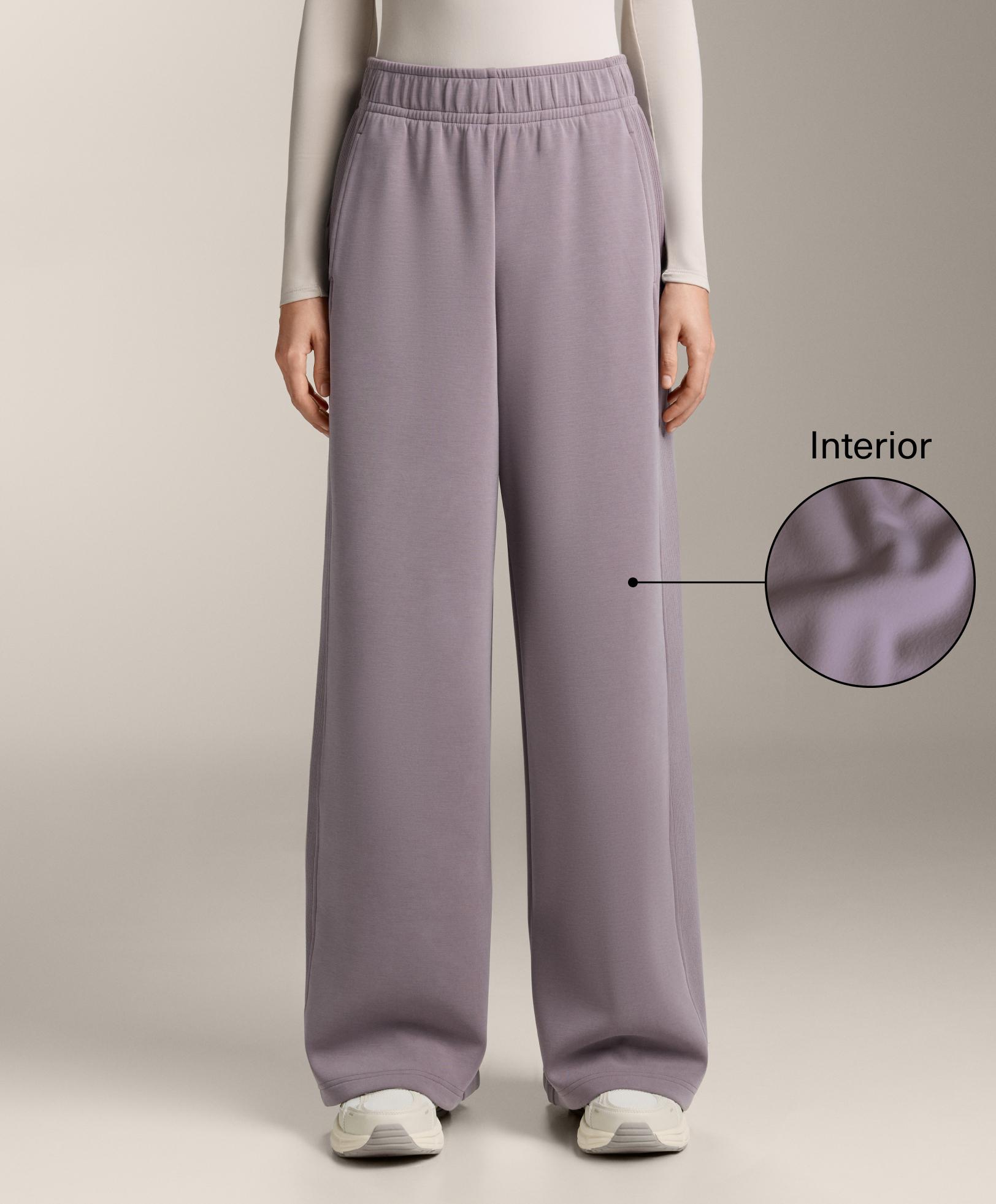 Straight-leg rib trousers with brushed modal Straight-leg rib trousers with brushed modal