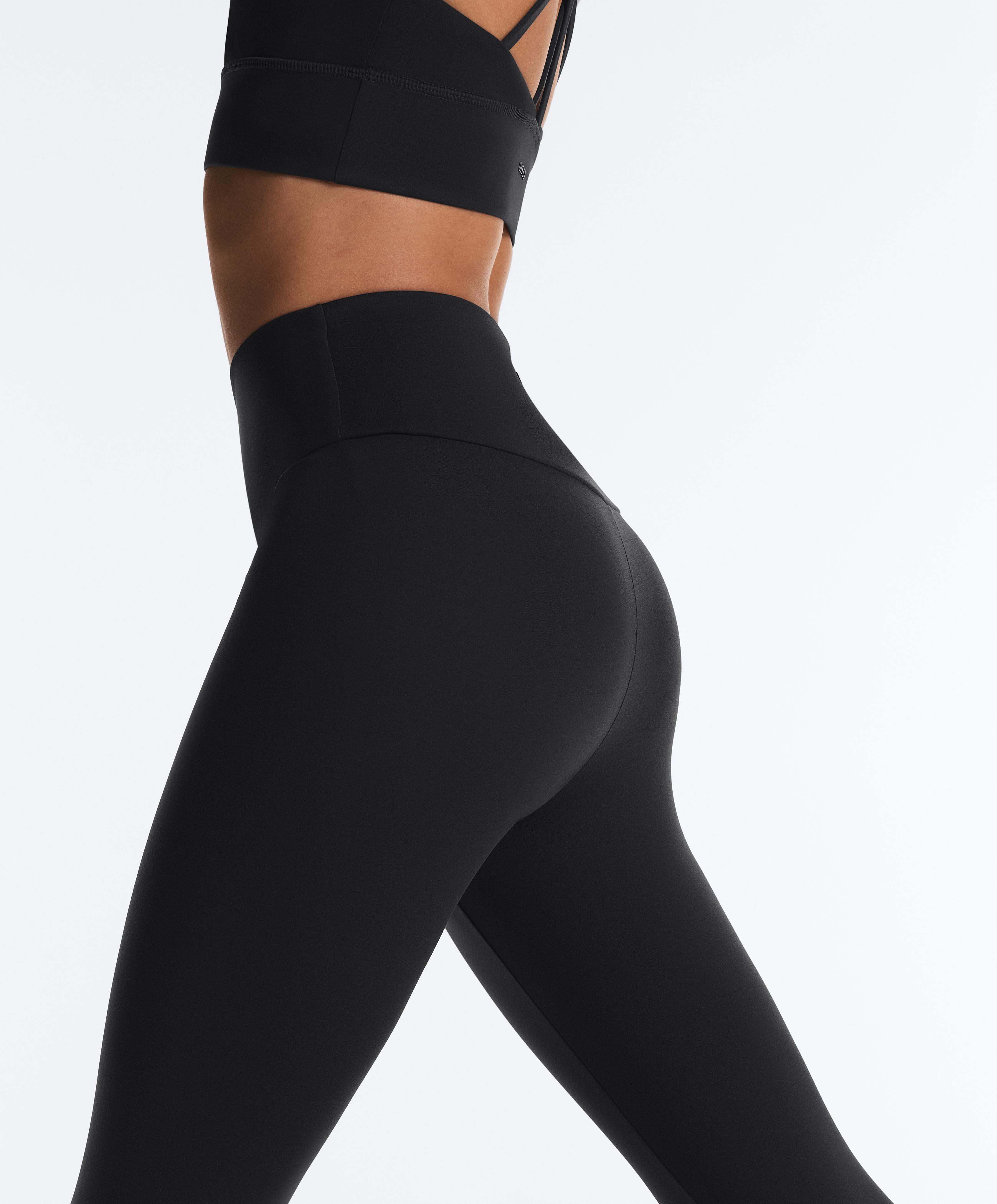 Comfortlux super-high-rise ankle-length leggings — BLACK